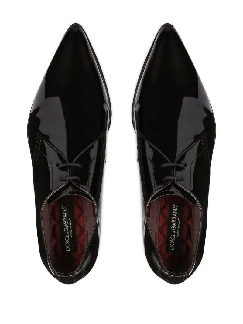 Dolce & Gabbana o1y0125 Flat Laced Shoes in Black Size US 7 / EU 40 - 4 Thumbnail