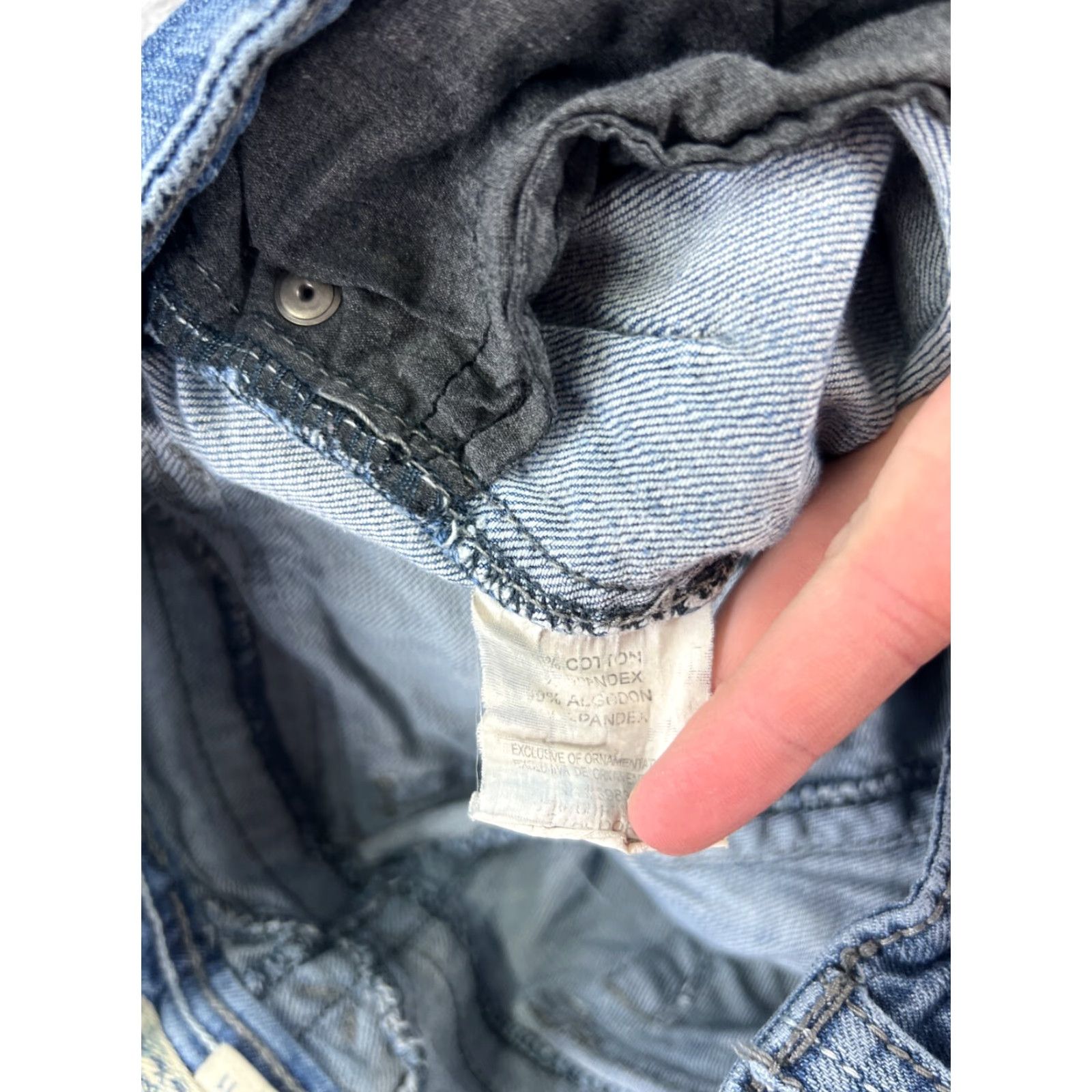 Vintage Jolt Jeans Women Bootcut 11 Blue Denim Distressed Cotton Blend 5-Pocket Regular Inseam 30.5 in Womens Jeans Size 32" / US 10 / IT 46 - 4 Thumbnail