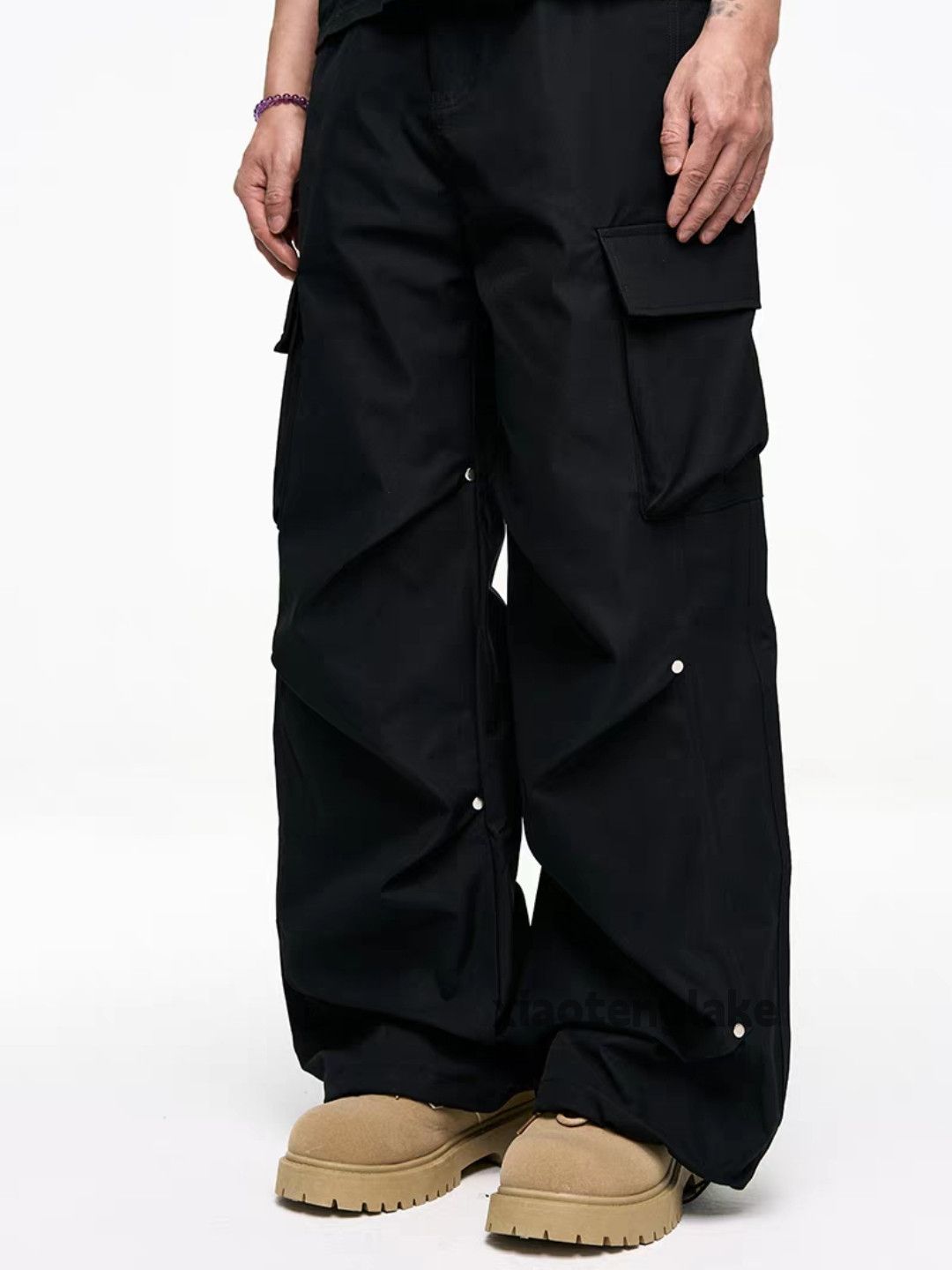 Vintage Utility skate hiphop loose yuppie pleated cargo pants Size US 30 / EU 46 - 1 Thumbnail