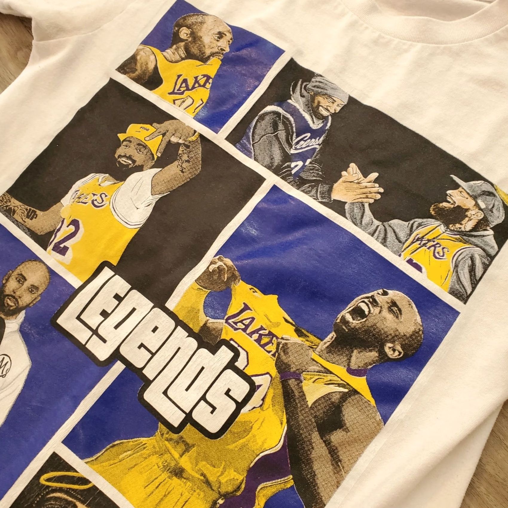 Vintage VINTAGE Legends Lakers Kobe Bryant Mamba 2Pac Memorial Icons Rare Sz Med Mens Size US M / EU 48-50 / 2 - 5 Thumbnail