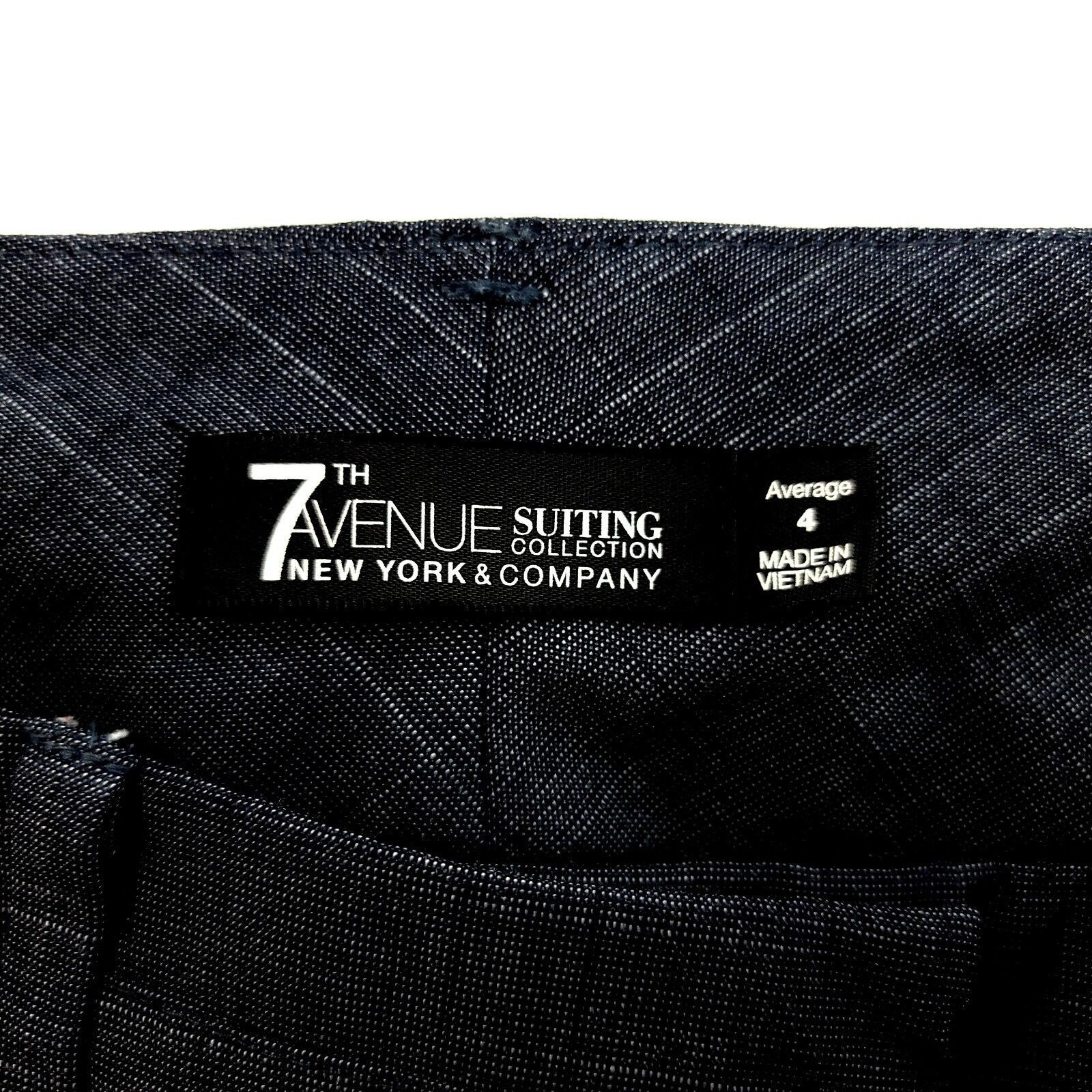 Other New York & Company 7th Avenue Blue Birdseye Pants Polyester Size 27" / US 4 / IT 40 - 5 Thumbnail
