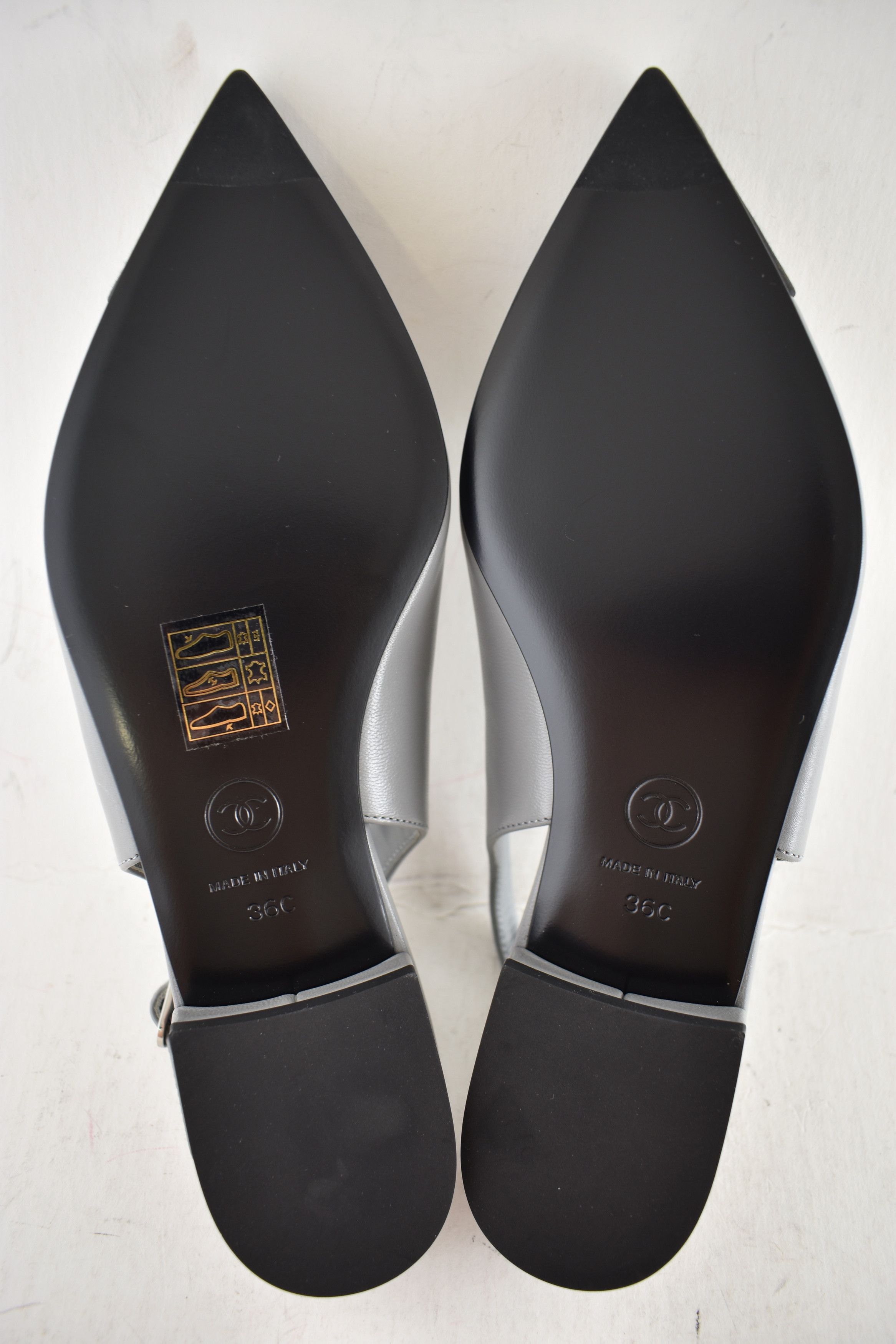 Chanel Chanel 24A Black CC Slingback Pointed Toe Ballet Flat 36c Size US 6 / IT 36 - 16 Thumbnail