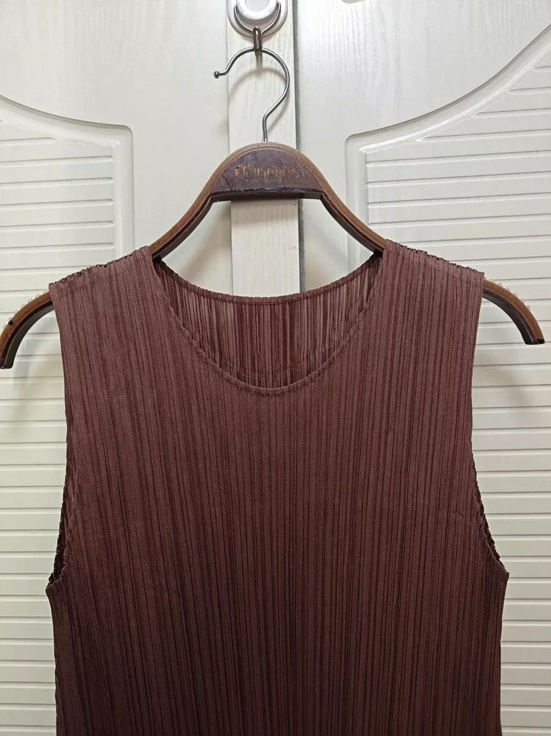 Issey Miyake Issey Miyake size:3 Brown vest dress Size XS / US 0-2 / IT 36-38 - 3 Thumbnail