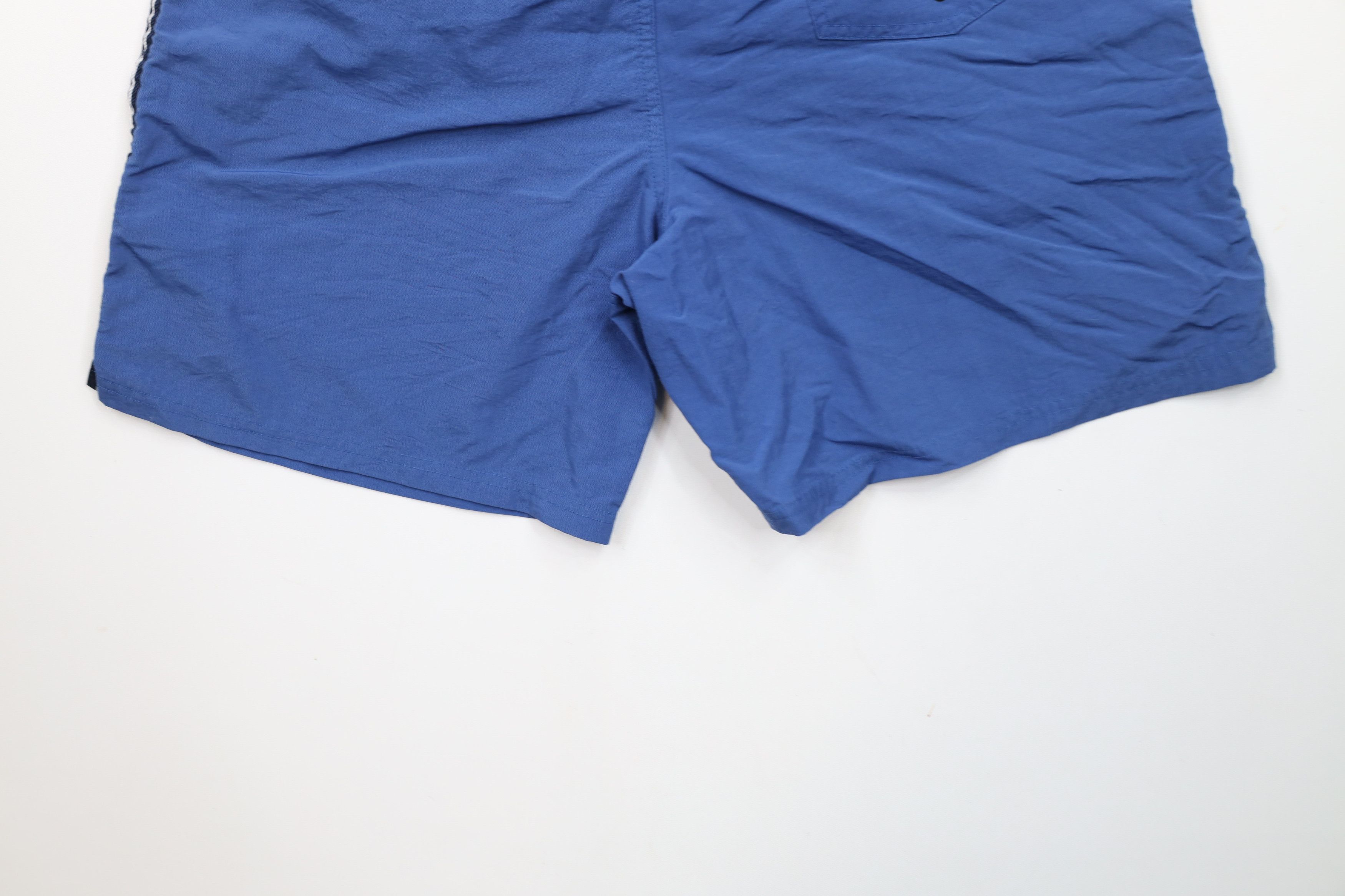 Gap × Vintage Vintage Y2K 2002 Gap Block Letter Striped Lined Shorts Blue Size US 32 / EU 48 - 15 Thumbnail