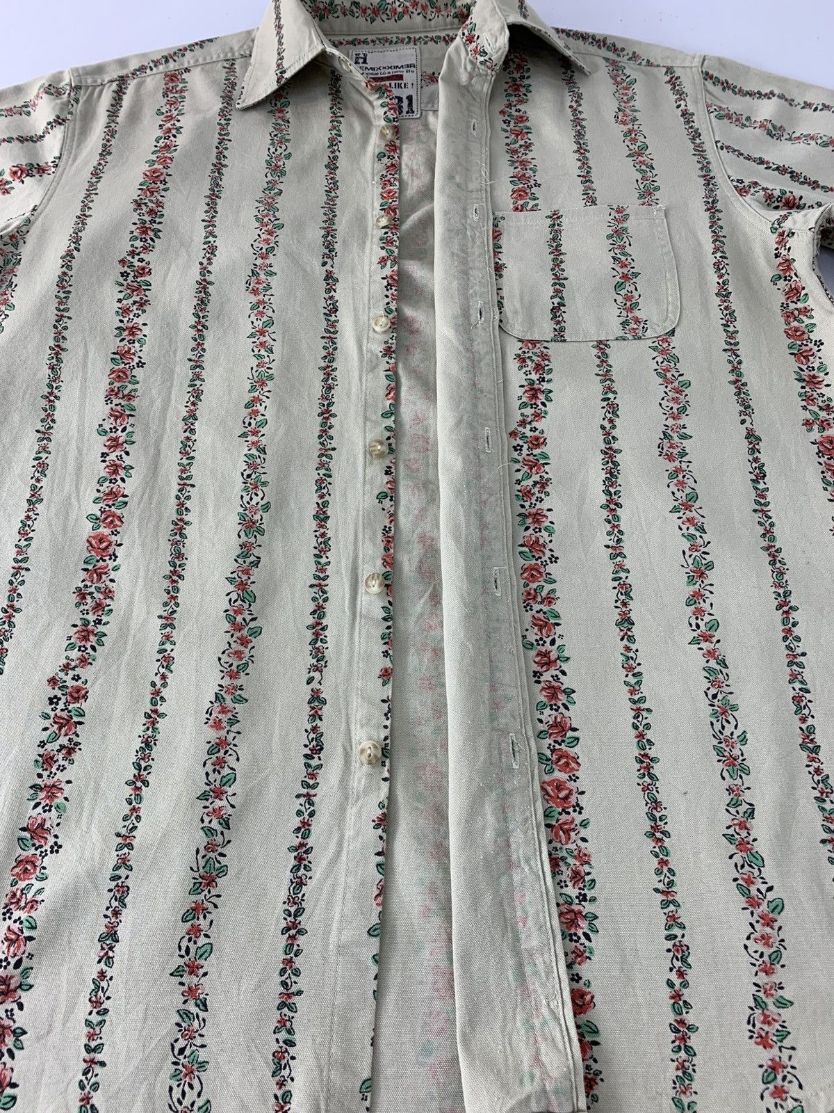 Other Hyper Remix Mainstream Striped Floral Button Up Shirt Size US L / EU 52-54 / 3 - 5 Thumbnail
