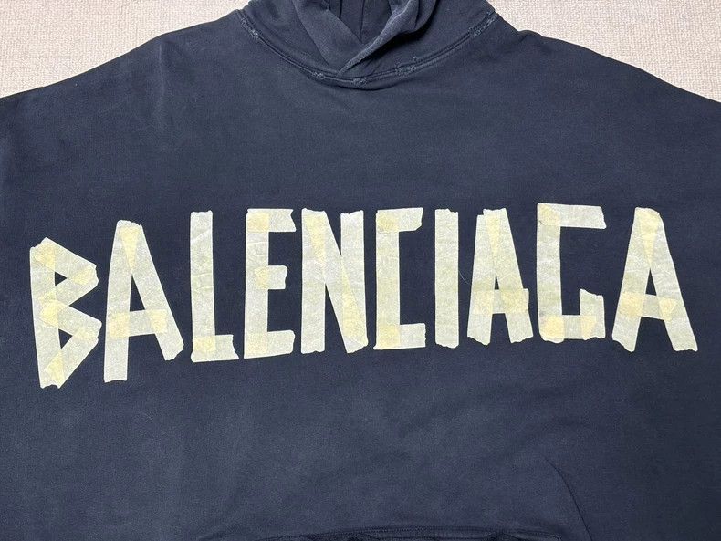 Balenciaga Balenciaga 23SS Tape TAPE TYPE Masking Paper hoodie 2502-Ne Size US M / EU 48-50 / 2 - 3 Thumbnail