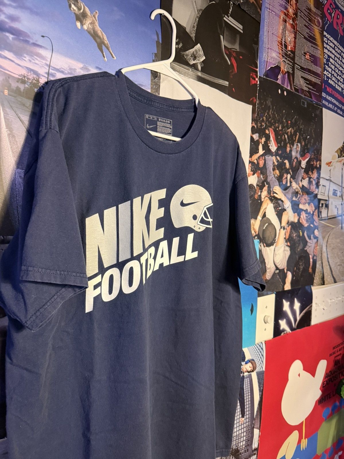 Nike Nike Football Helmet Logo Tee (Navy / White graphic) XL Size US XL / EU 56 / 4 - 5 Thumbnail