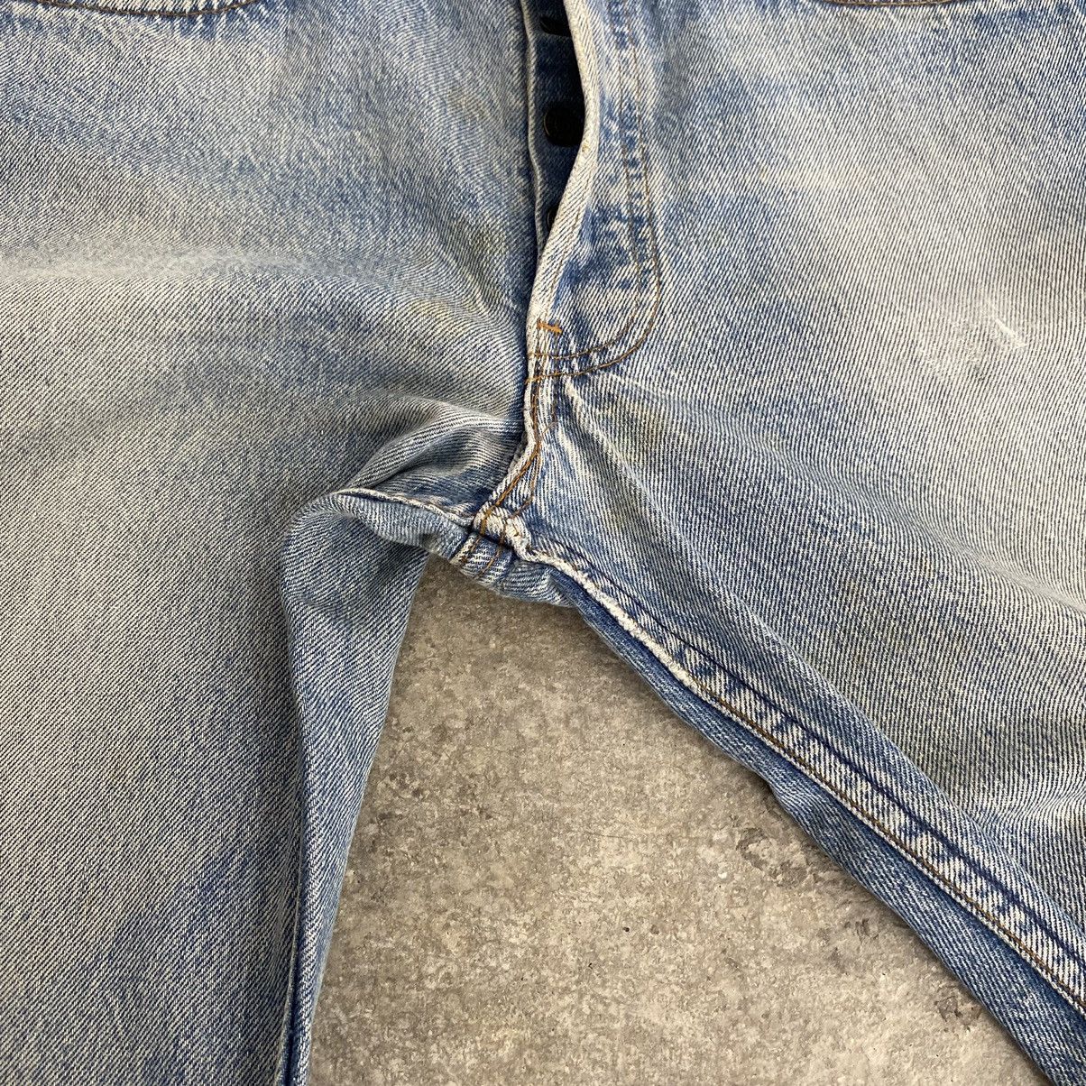 Levi's Vintage 80’s Levis 501 Faded Blue Ripped Denim Jeans Size US 31 - 12 Thumbnail