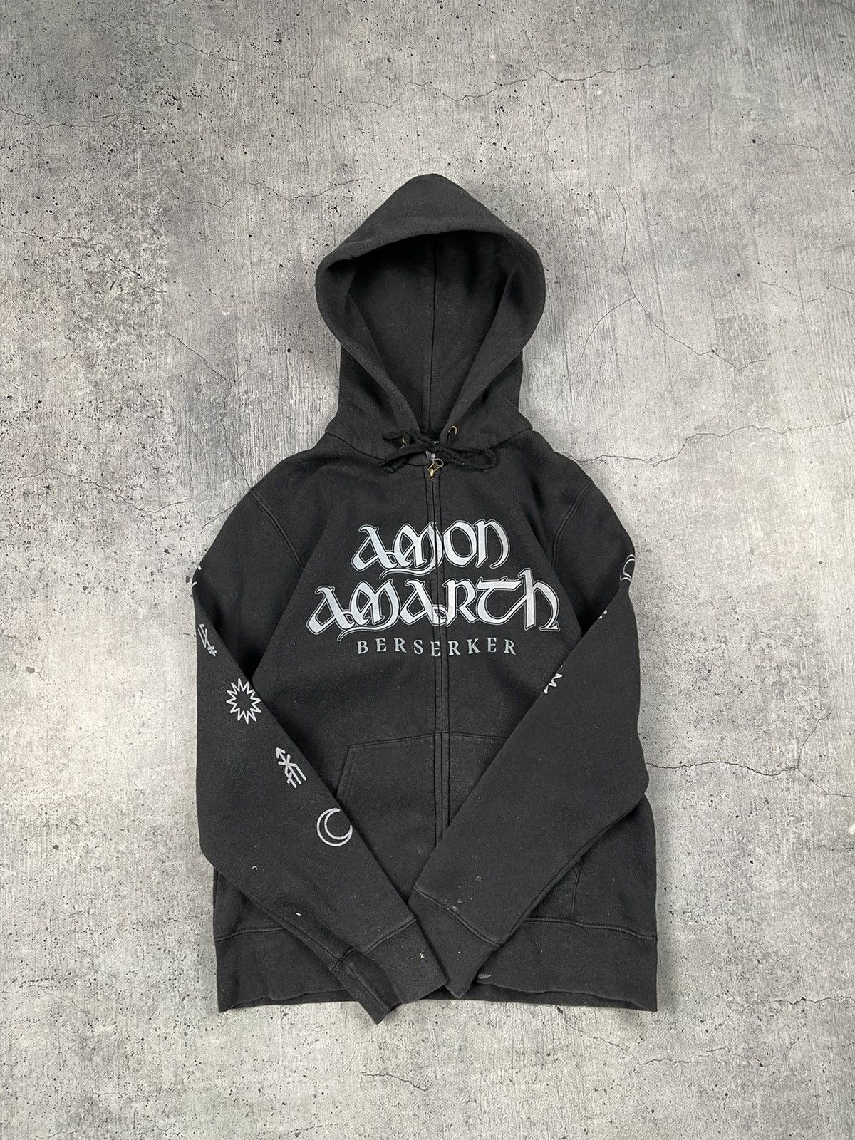 Band Tees × Vintage VINTAGE 90's AMON AMARTH BLACK HOODIE THOR ODIN ODIN'S SON Size US S / EU 44-46 / 1 - 4 Thumbnail