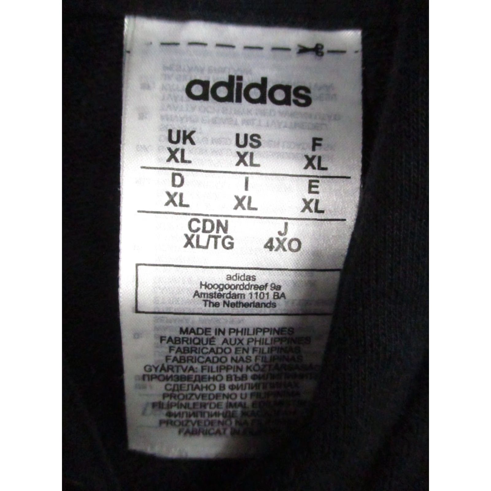 Adidas Adidas Hoodie Adult XL Black Logo All Over Print Pullover Hooded, Pockets, Regular Fit, Men Size US XL / EU 56 / 4 - 5 Thumbnail