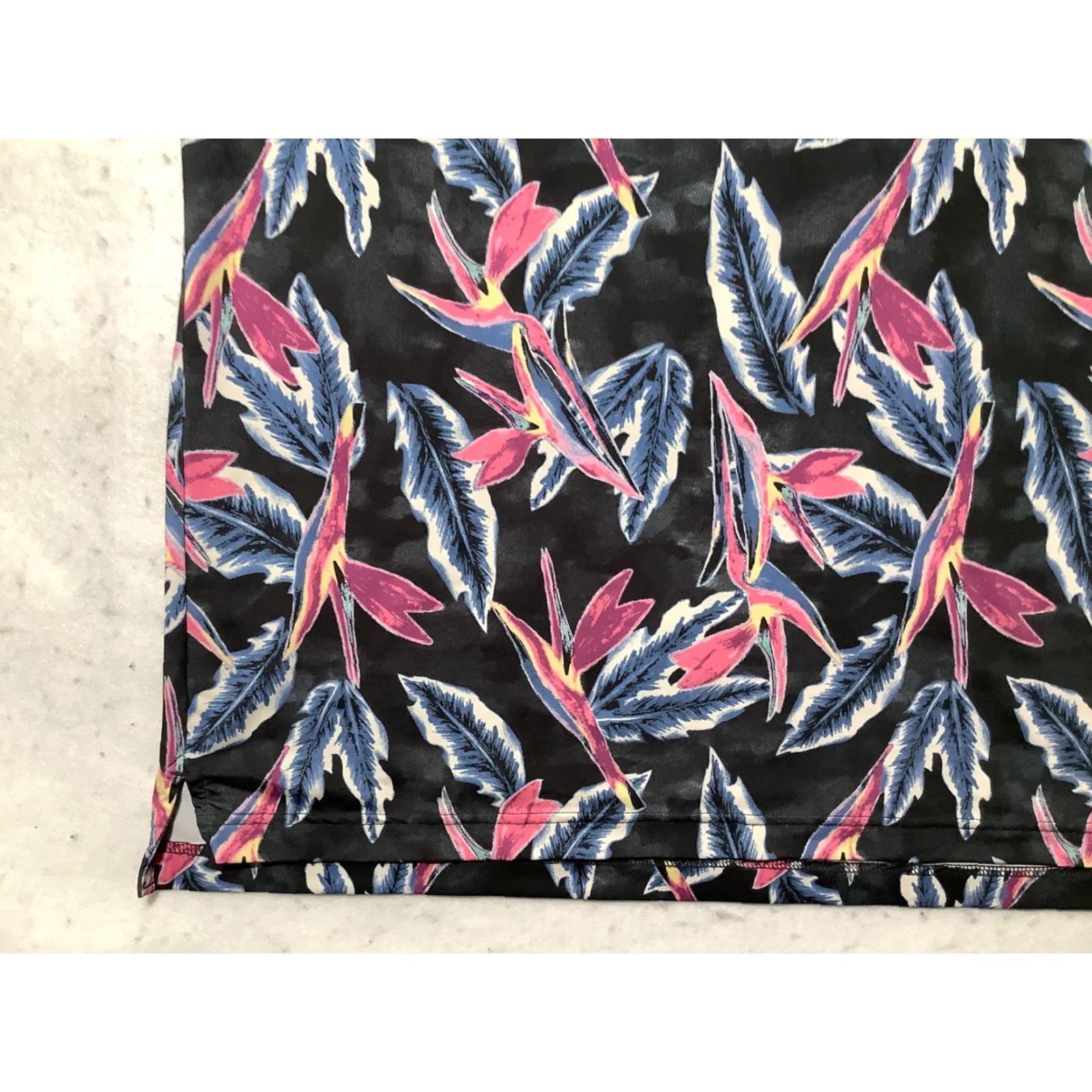 Chubbies Chubbies Polo Shirt Mens XL Black Tropical Bird Paradise Floral Performance Stretch Moisture Wicking Quick-Dry Bamboo Polyester Spandex Size US XL / EU 56 / 4 - 3 Thumbnail