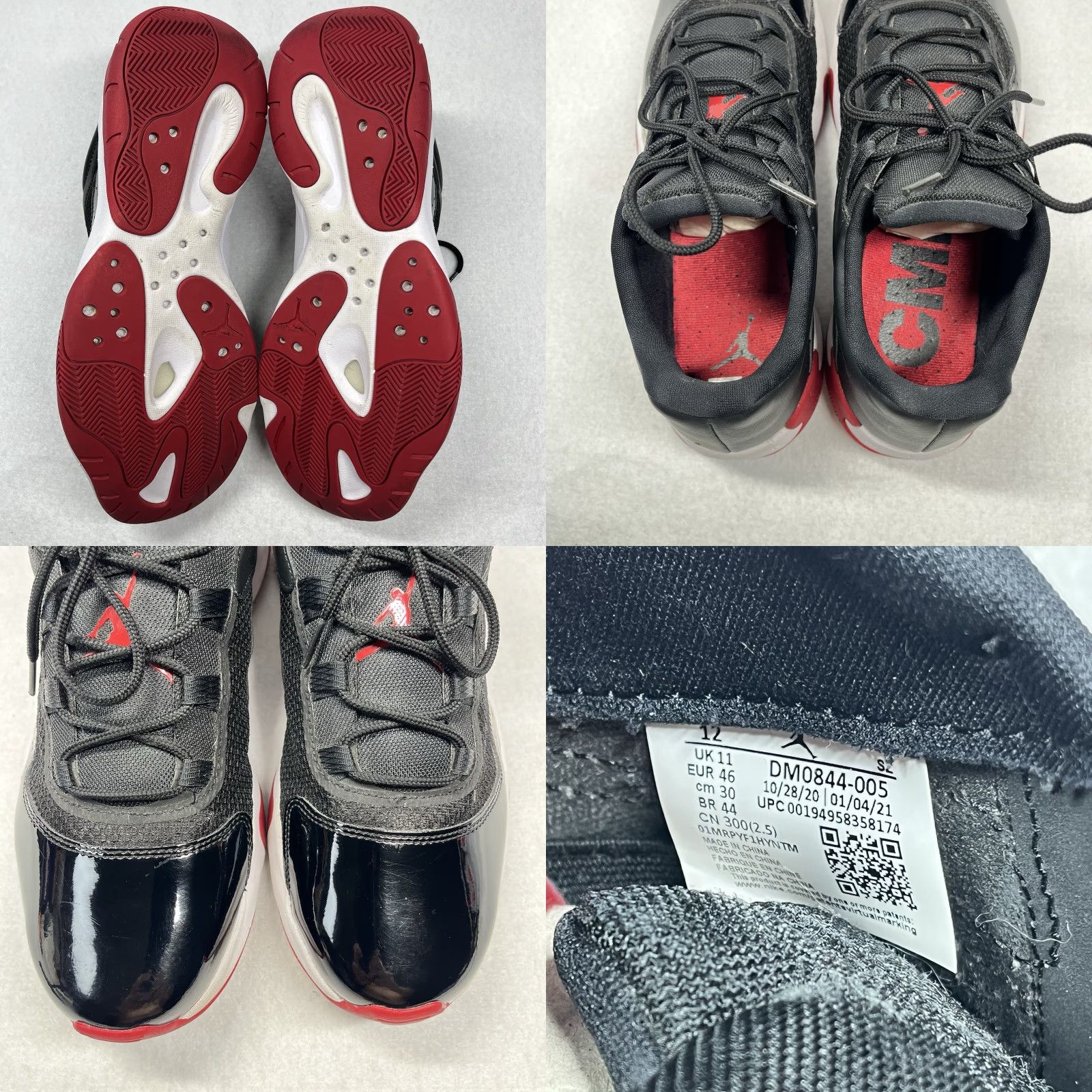 Jordan Brand Air Jordan 11 CMFT Low Men’s Size 12 Black White Gym Red DM0844-005 Nike Air Size US 12 / EU 45 - 8 Thumbnail