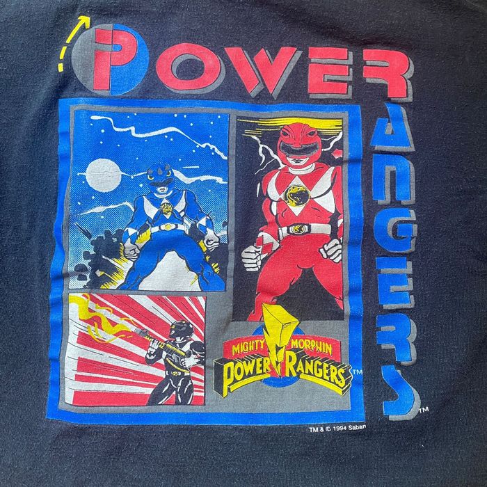Vintage Vintage 90’s Power Rangers Graphic Kid’s Black T-Shirt | Grailed