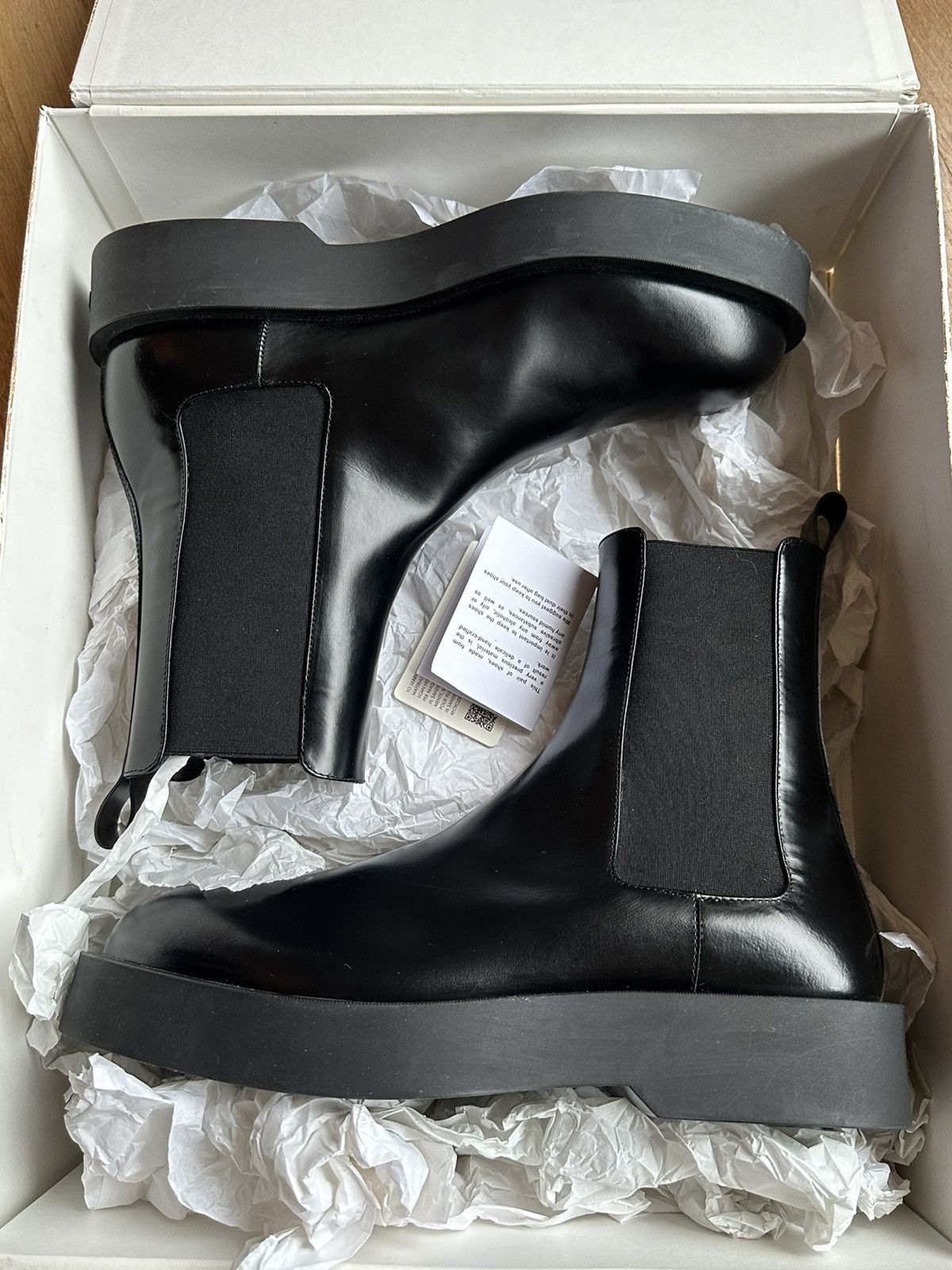 image of Jil Sander Round Toe Chelsea Boot in Black, Men's (Size 10)