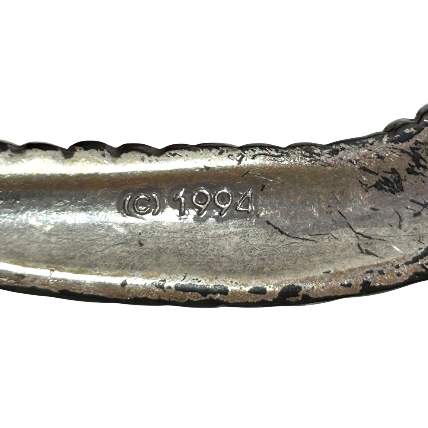 Brighton Brighton Vtg Belt S Brown Crocodile Silver Tone Twisted Rope Size ONE SIZE - 4 Thumbnail