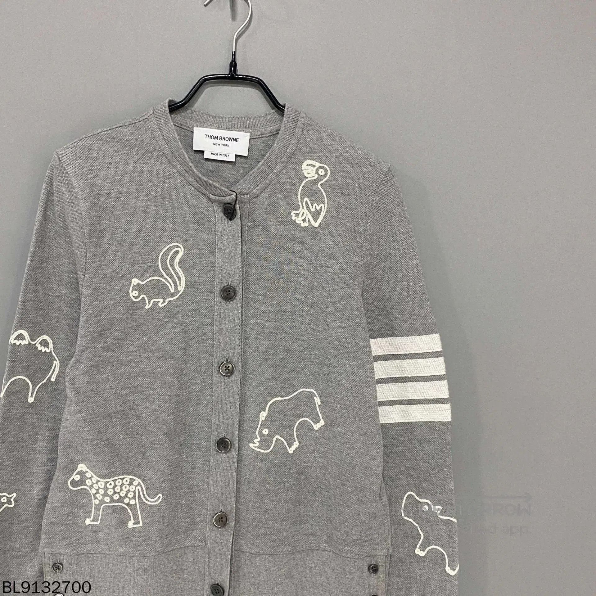 Thom Browne Thom Browne Four Bar Animal Embroidery Cardigan. Size US XXS / EU 40 - 2 Thumbnail