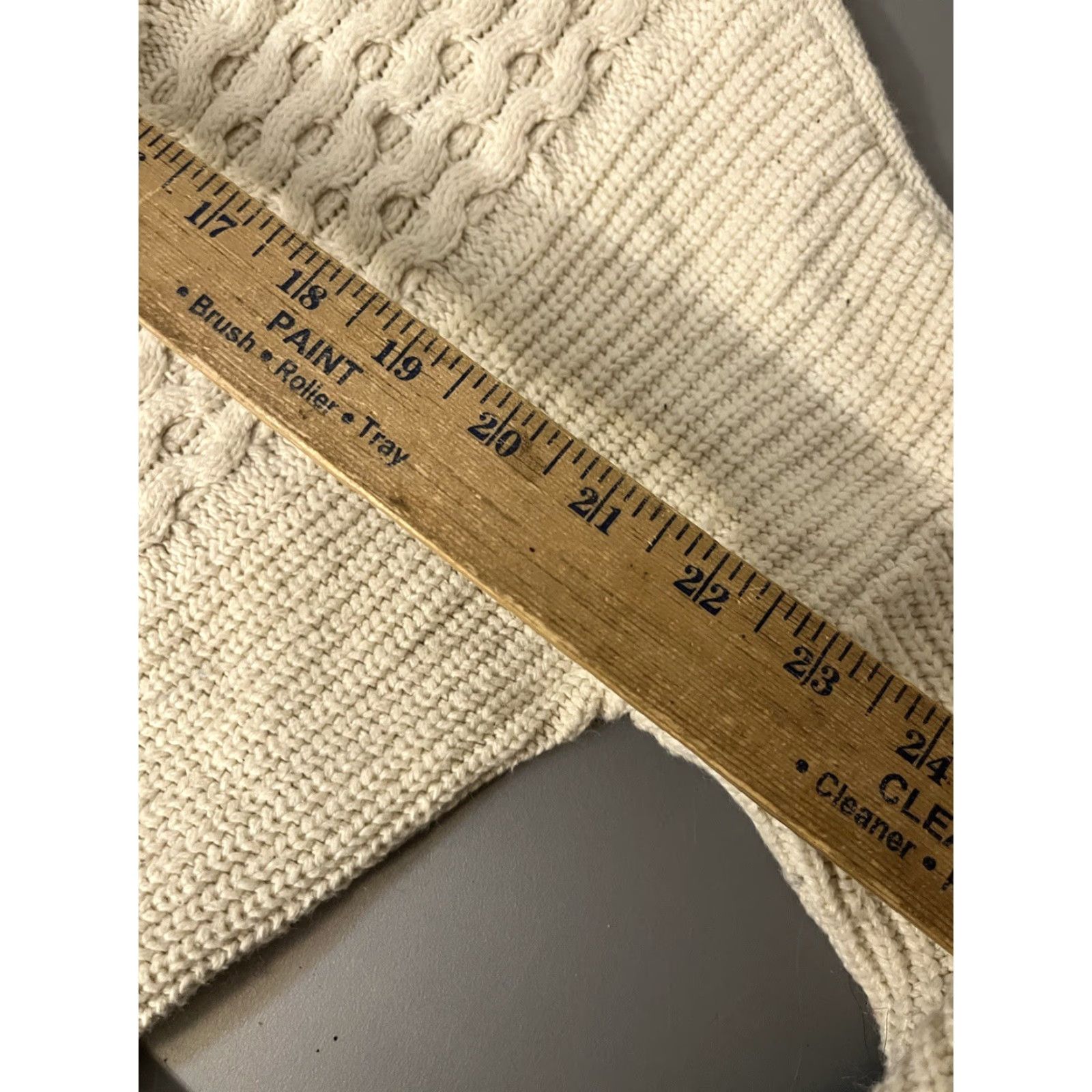 Gap Womens Gap Long Sleeve Mock Neck Cable-Knit Sweater XS Cream Size XS / US 0-2 / IT 36-38 - 5 Thumbnail
