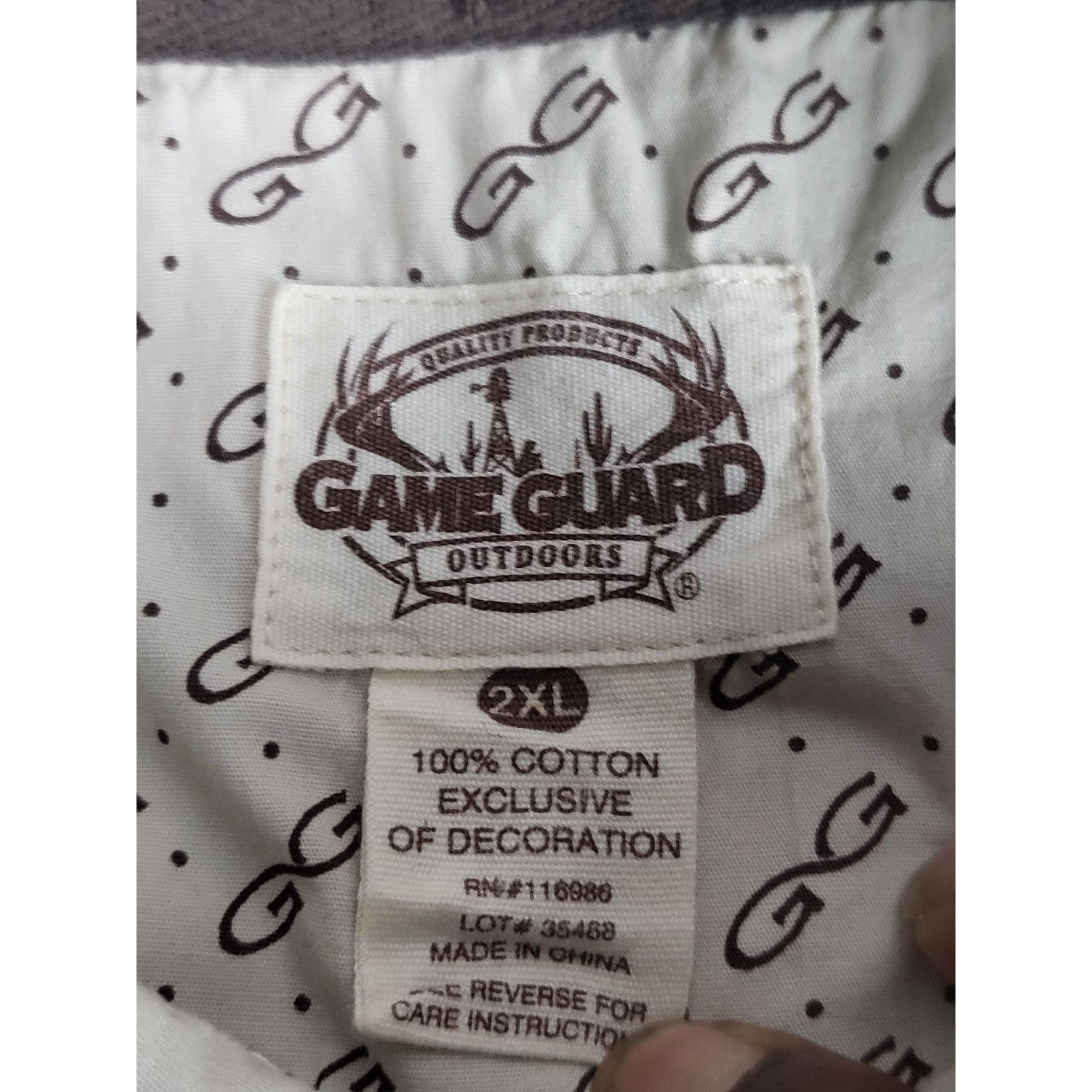 Other Game Guard Outdoors Button Down Shooting Shirt Men Sz XXL Br Size US XXL / EU 58 / 5 - 3 Thumbnail