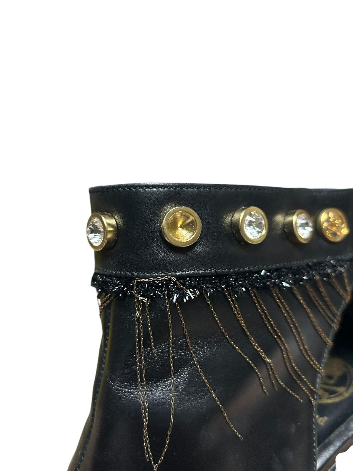 Mastermind World Runway Chain Fringe Heels Size US 8 / IT 38 - 6 Thumbnail