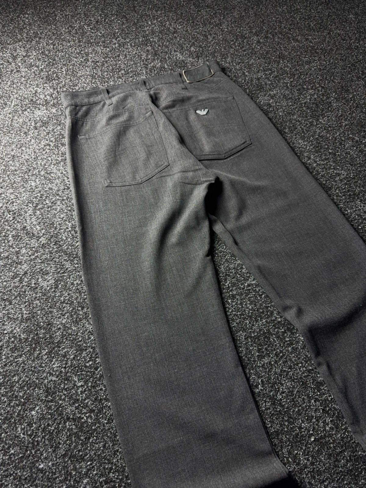 Armani Luxury 00s Armani Jeans Comfort Fit Grey Wool Blend Pants Size US 32 / EU 48 - 17 Thumbnail