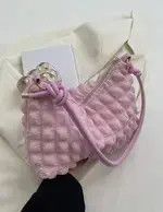 Japanese Brand × Vintage Pink Minimalist Knot Ruched Purse Size ONE SIZE - 2 Thumbnail