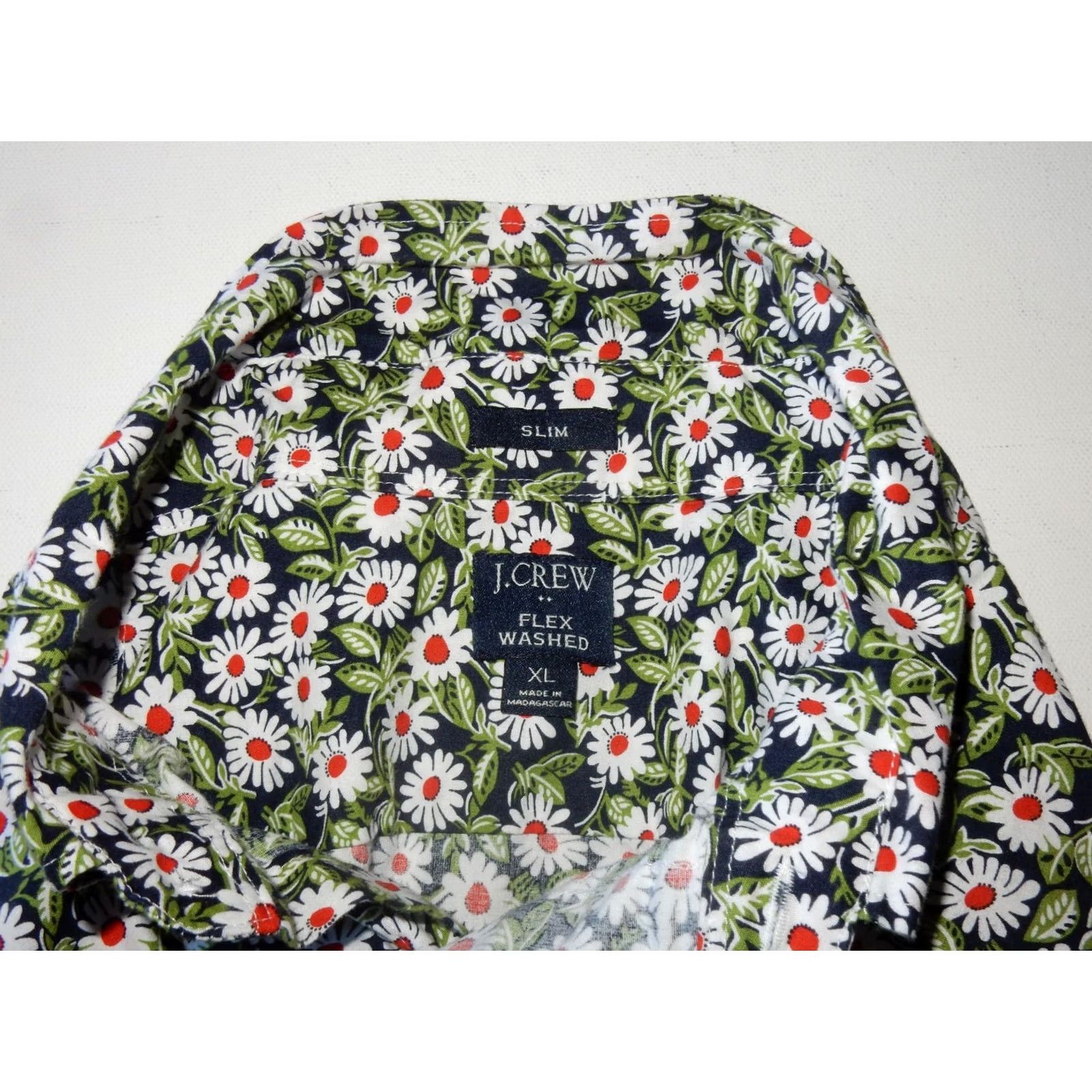 J.Crew J.CREW Button-Up Shirt Men XL Slim Short Sleeve Floral Green Size US XL / EU 56 / 4 - 4 Thumbnail