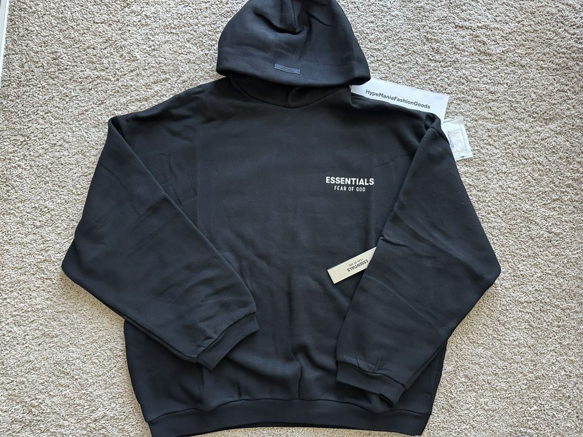 Essentials Fear of God Essentials Fleece Hoodie Black Size US XL / EU 56 / 4 - 2 Thumbnail