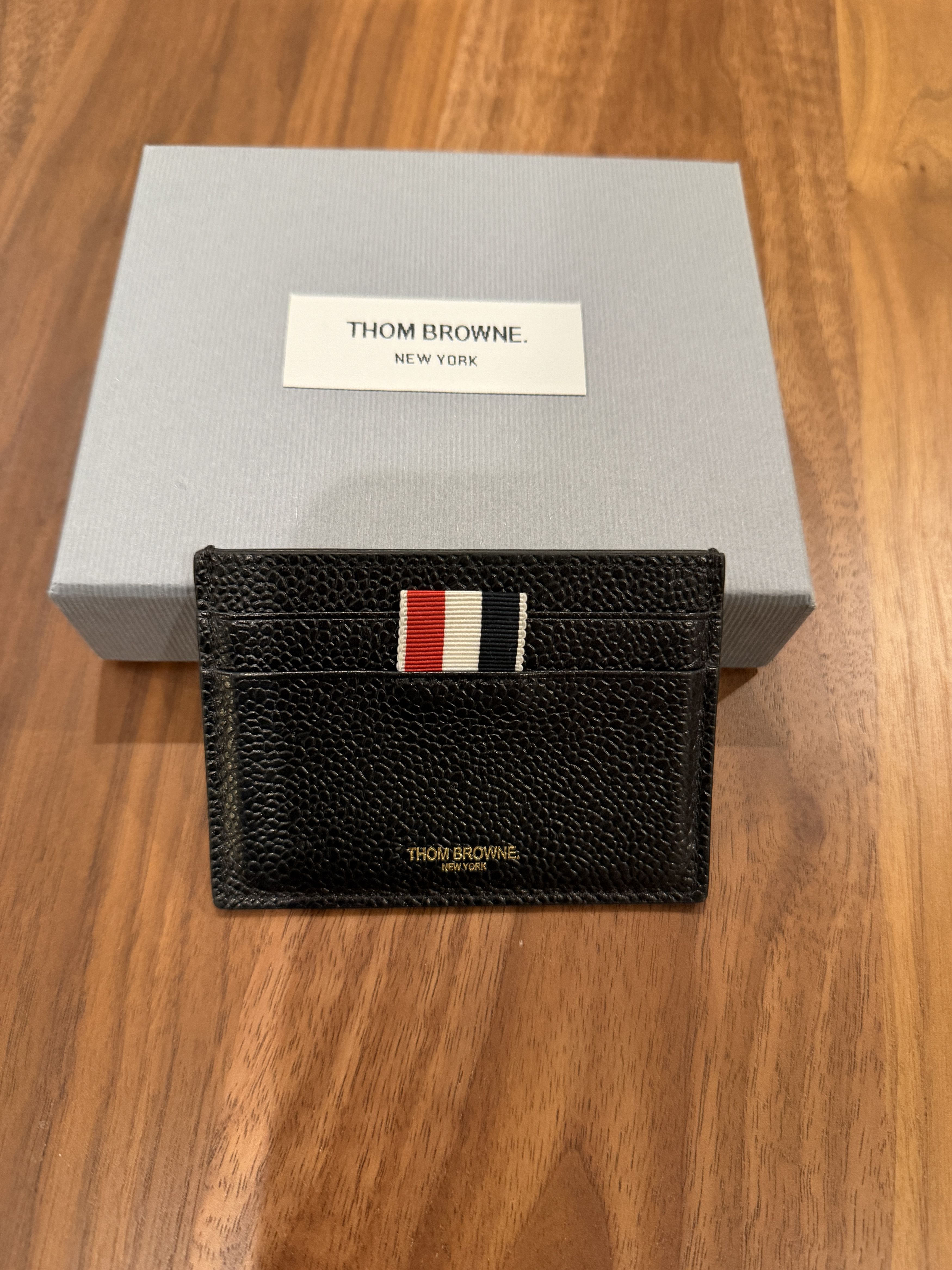 Thom Browne Pebble Grain Wallet Black Size ONE SIZE - 1 Thumbnail