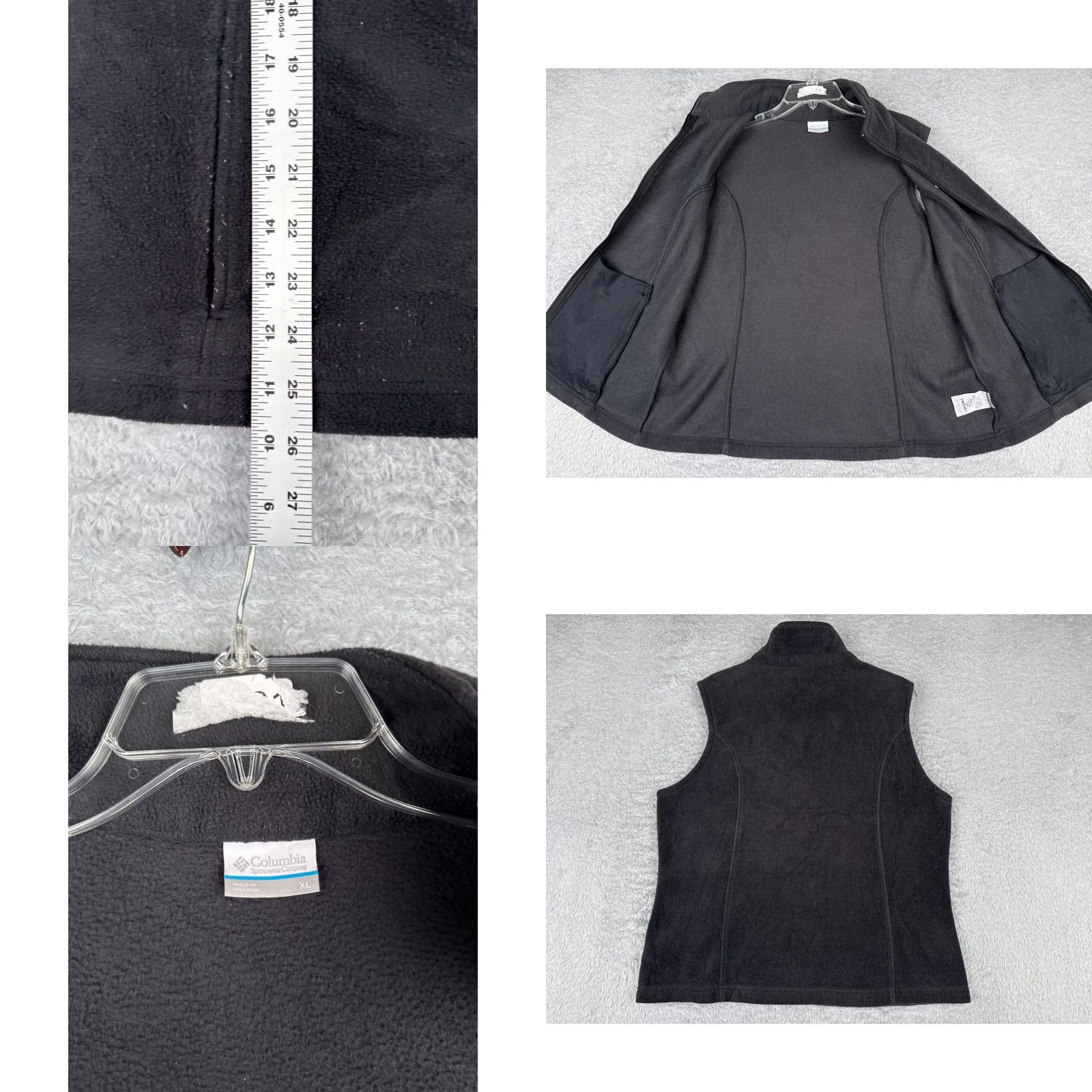 Vintage Columbia Vest Women L Gray Full Zip Mock Neck Fleece Polyester Pockets Size L / US 10 / IT 46 - 9 Thumbnail