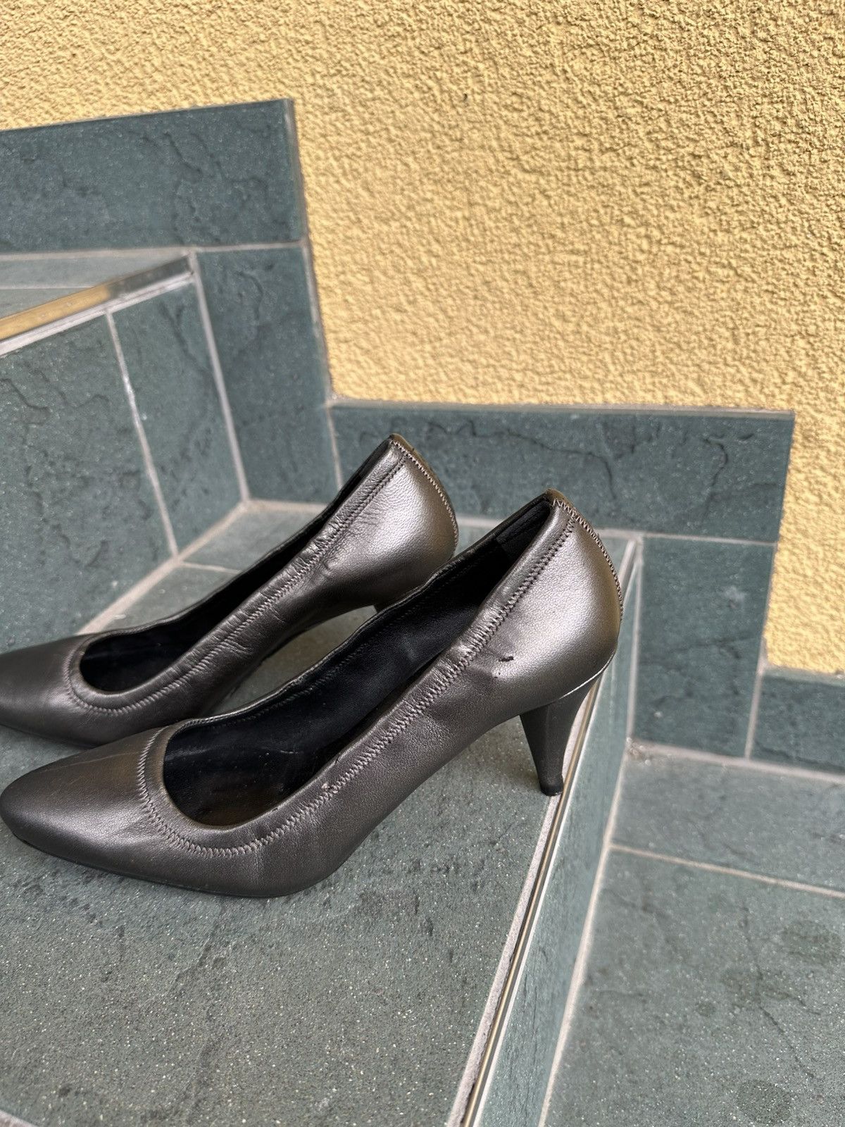 Prada Prada Heels Pumps Gray Vintage Rare Leather size 36,5 US-6 Size US 6 / IT 36 - 10 Thumbnail