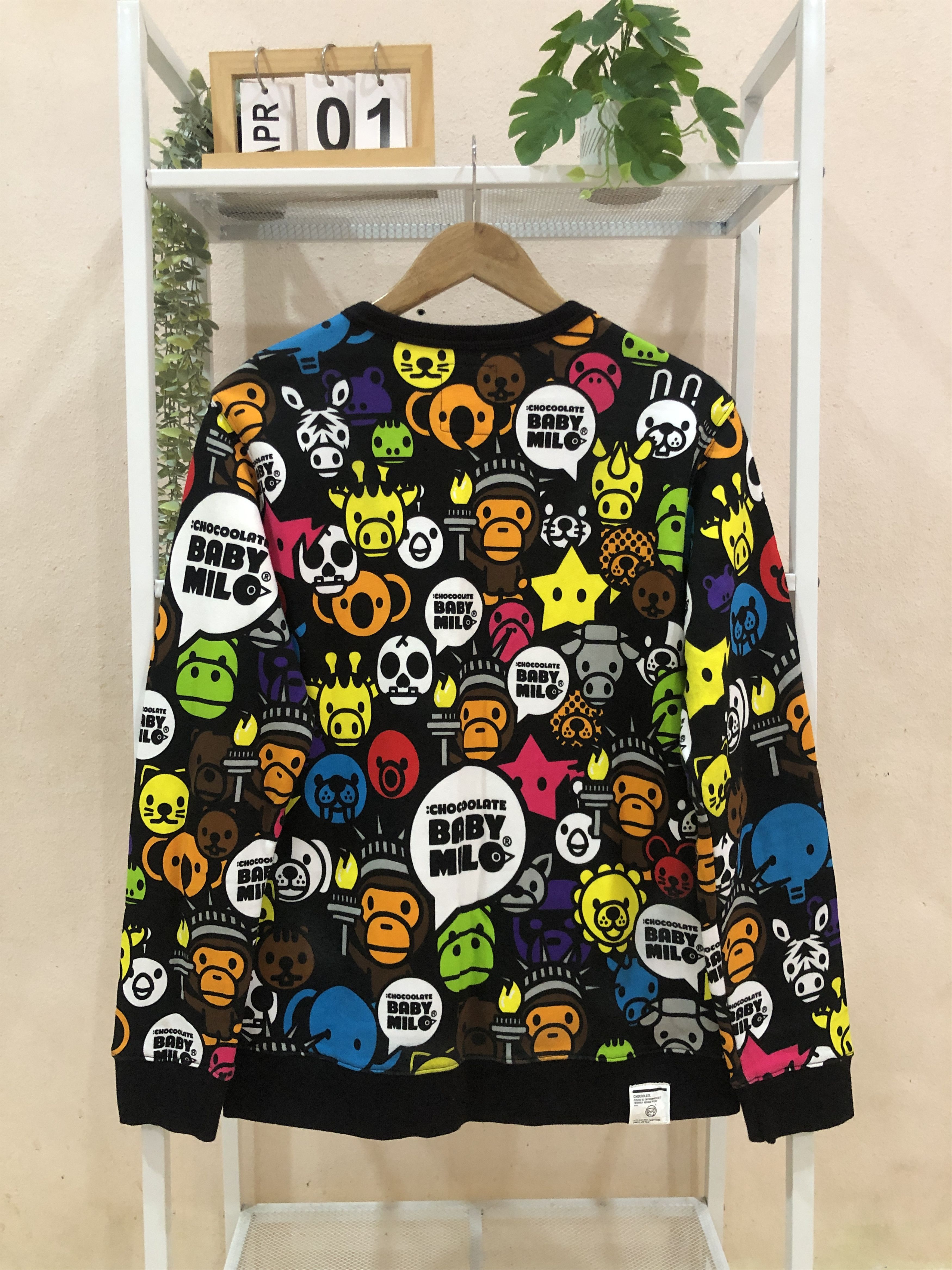 Bape × Chocolate 2013 Baby Milo All Safari x Chocolate Crew Neck Sweatshirts Size US L / EU 52-54 / 3 - 2 Thumbnail