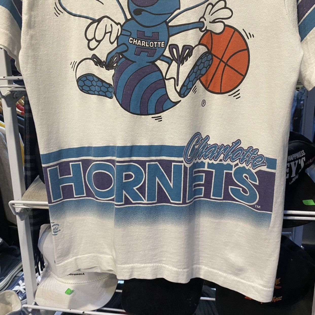 NBA VINTAGE 90s Charlotte Hornets Salem Sportswear T-Shirts Size US M / EU 48-50 / 2 - 8 Thumbnail
