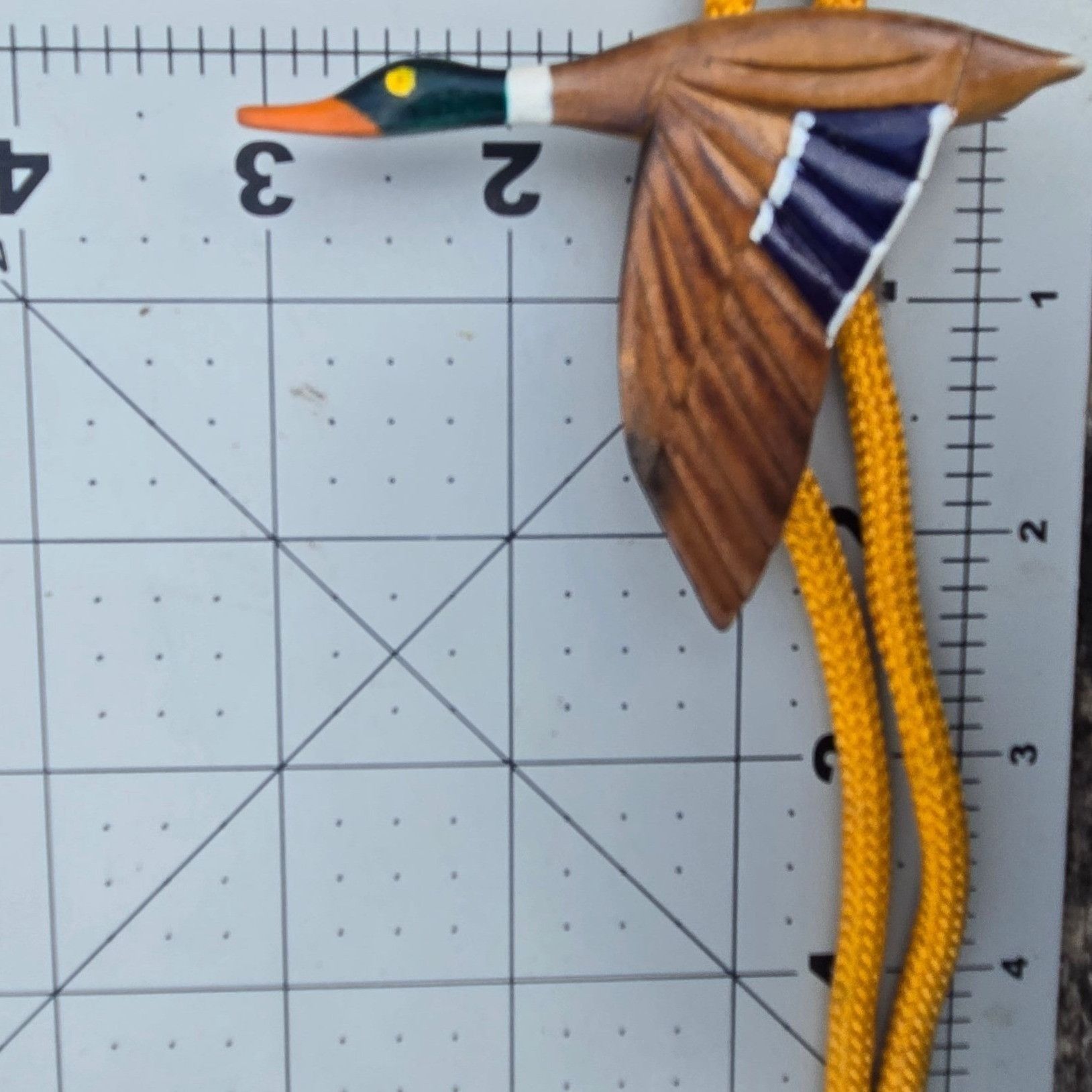 Other Vintage Mallard Duck Bolo Tie Wood Yellow Braided Cord Weste Size ONE SIZE - 10 Thumbnail
