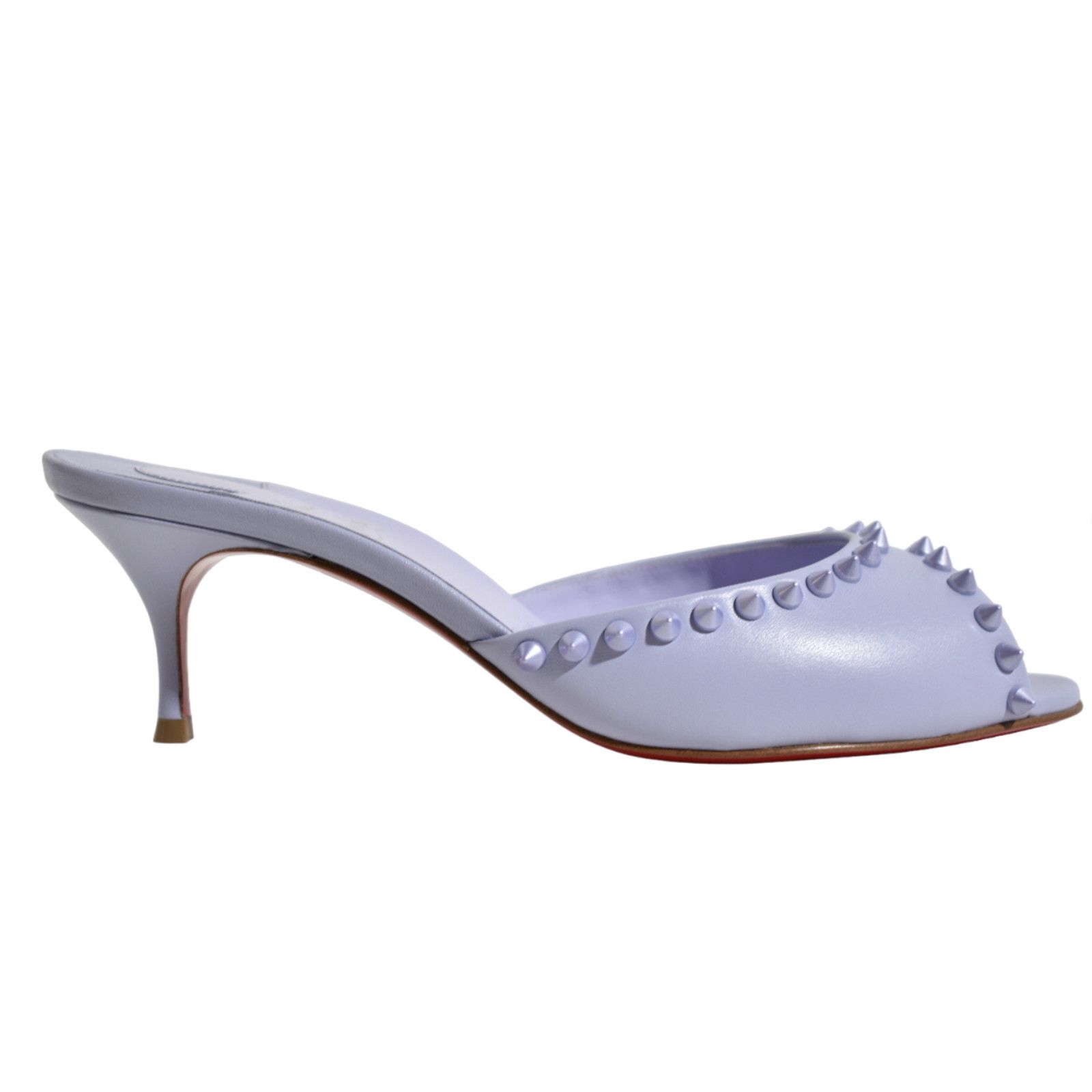 Me Dolly Spike 55 Skylight Purple Sandal Mule Heel Pump 38