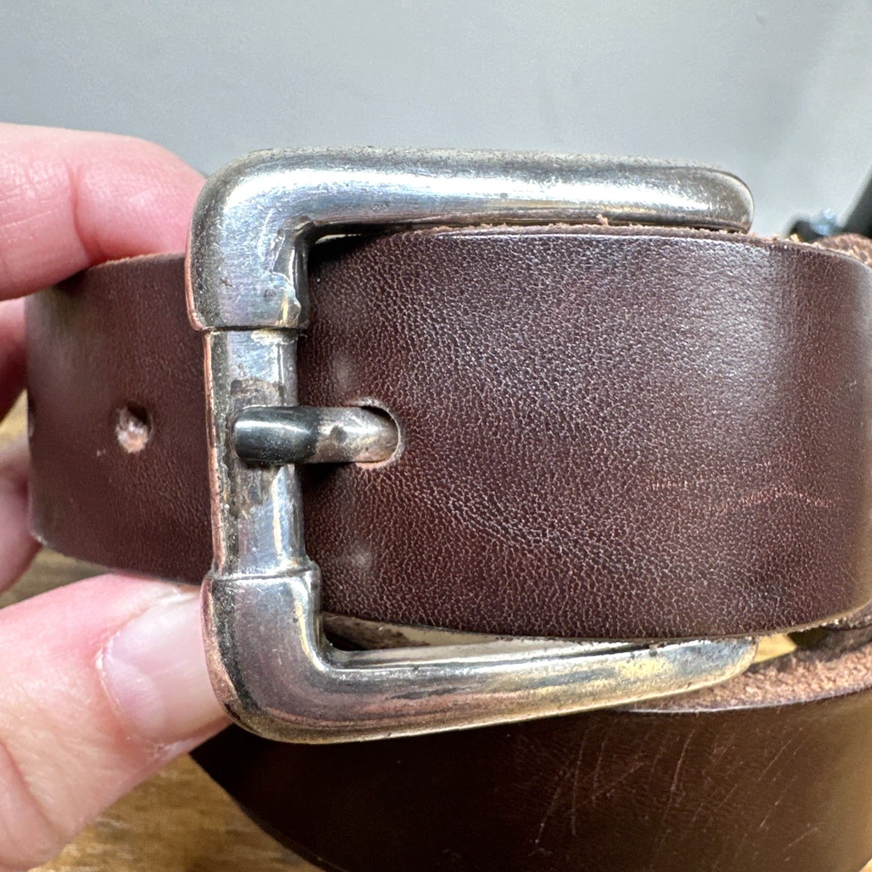 Vintage VTG Tarox Belt XL Brown Leather Dress Women’s 1.25” Buckle Adjustable Italy 90s Preppy Y2K Classic Belt Size XL / US 12-14 / IT 48-50 - 2 Thumbnail