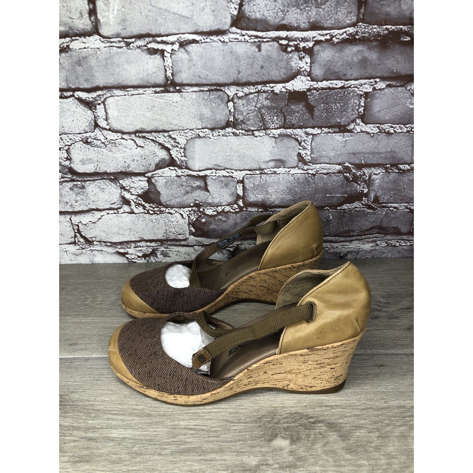 Teva Teva Riviera Grey Brown Mary Jane Cork Wedge Shoes Women 7.5 Size US 7.5 / IT 37.5 - 24 Thumbnail