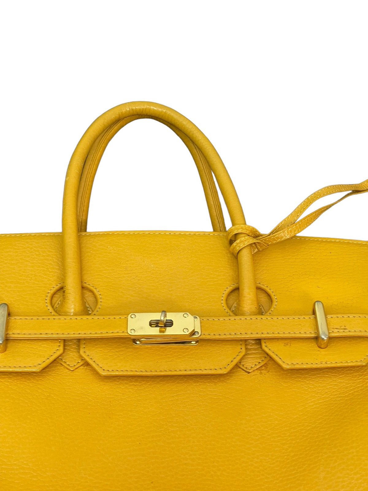Japanese Brand Birkin Bag Leather Vintage Unknown Handmade Custom 1🟩 Size ONE SIZE - 13 Thumbnail