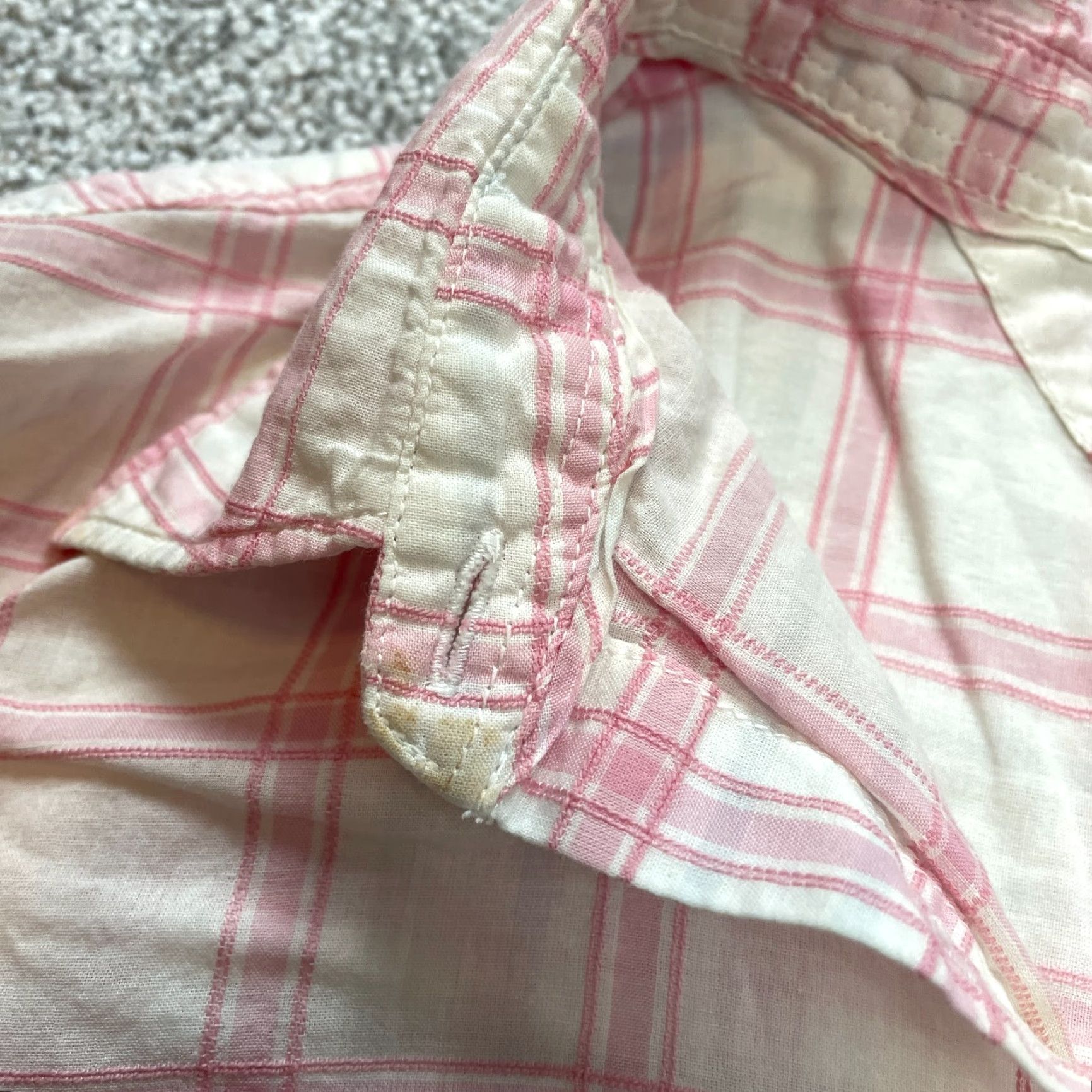Tommy Hilfiger VINTAGE Tommy Hilfiger Blouse Button Up Shirt Womens 6 White Pink Plaid Soft Flannel Top Size M / US 6-8 / IT 42-44 - 6 Thumbnail