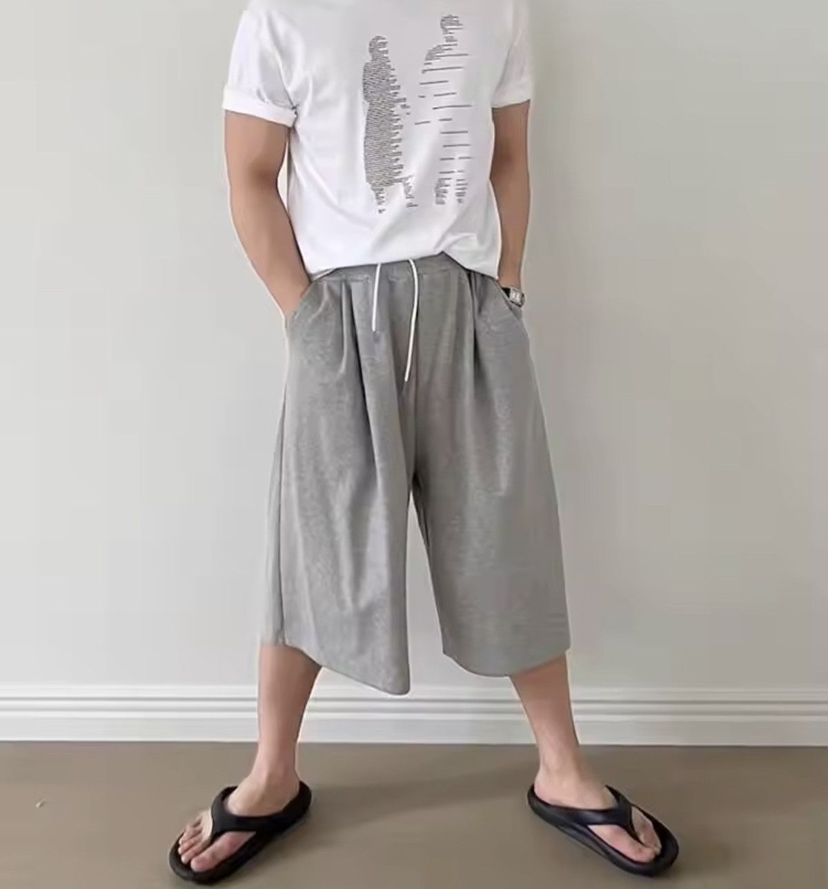 Japanese Brand Korean Style Men's Sports Shorts Drawstring Size US 27 - 9 Thumbnail
