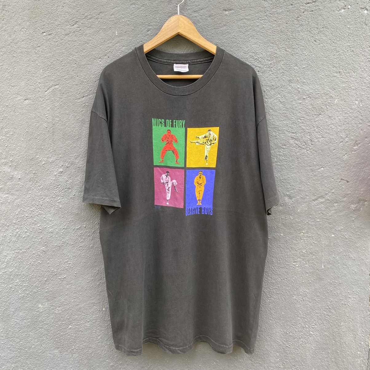 Band Tees Thrashed Faded Vintage 90s Beastie Boys ERD GRUNGE RAP TEE Size US XL / EU 56 / 4 - 1 Thumbnail