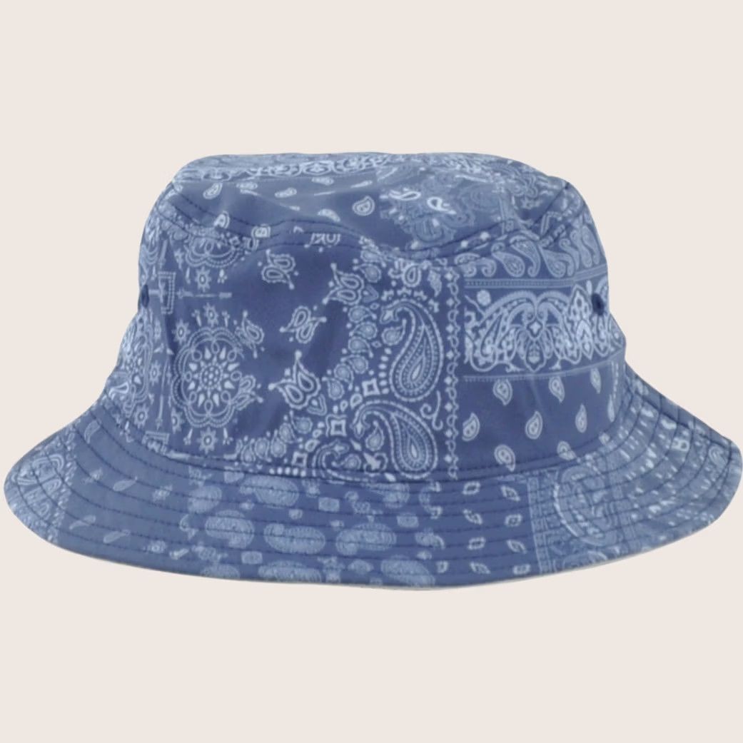 Urban Outfitters Beanie Adult Blue Paisley Blank Outdoors Hat, Men's