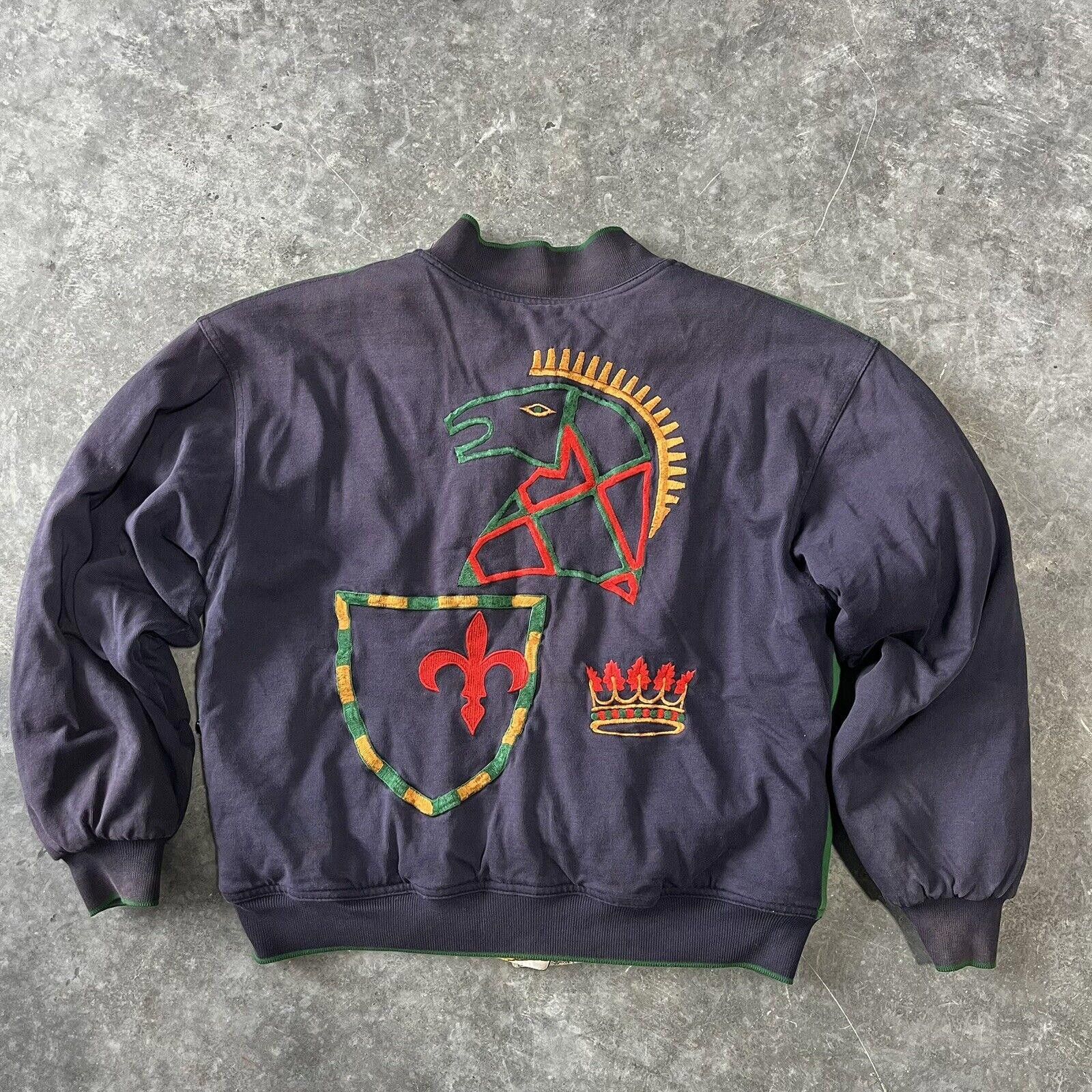 Designer Lyse Spenard VTG Reversible Coat S Dragon King Color AOP Size S / US 4 / IT 40 - 4 Thumbnail