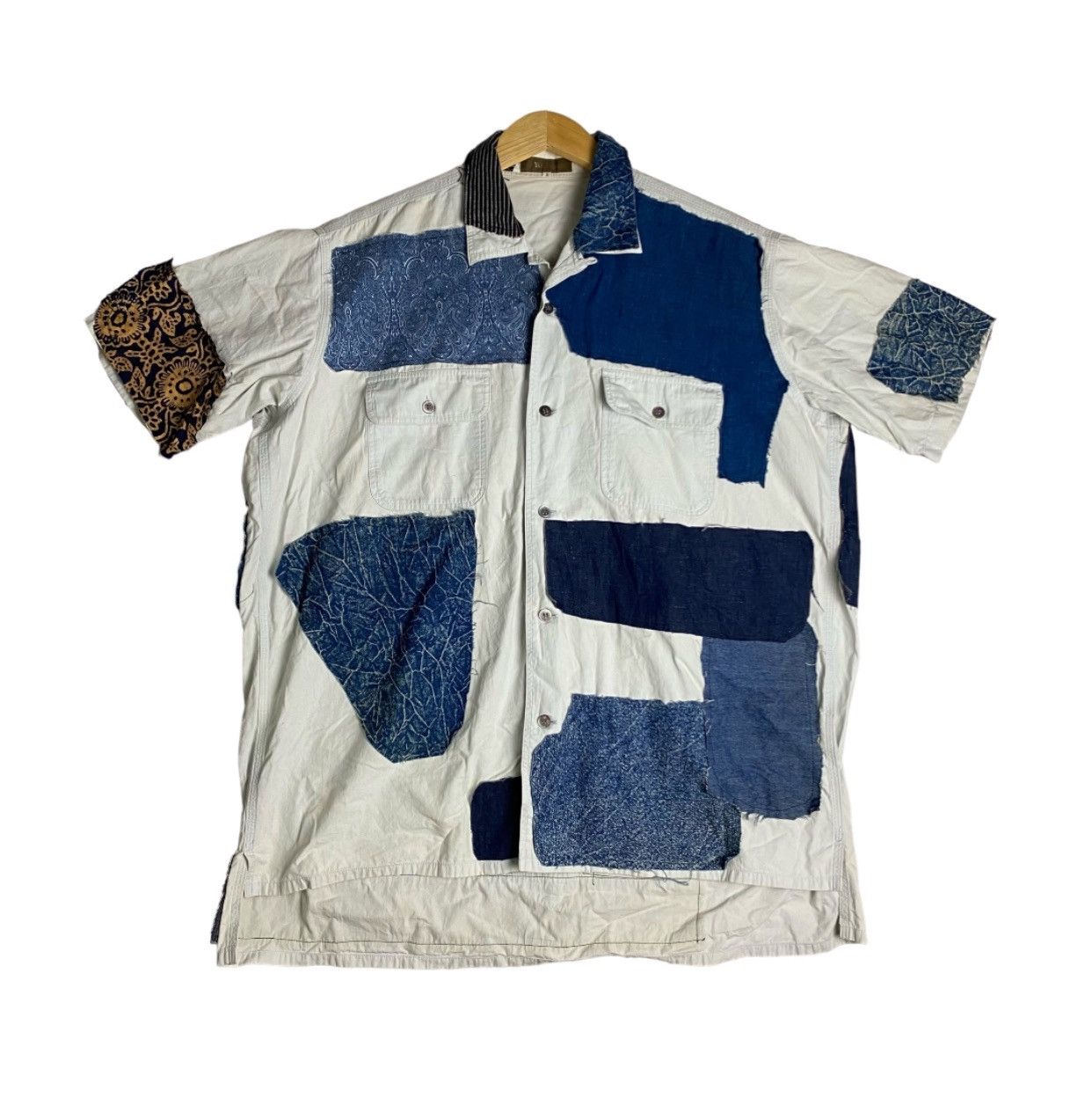 Designer × Y's for Men × Yohji Yamamoto 🔥 Vintage Ys For Men plus patchwork longsleeves Size US XXL / EU 58 / 5 - 1 Thumbnail