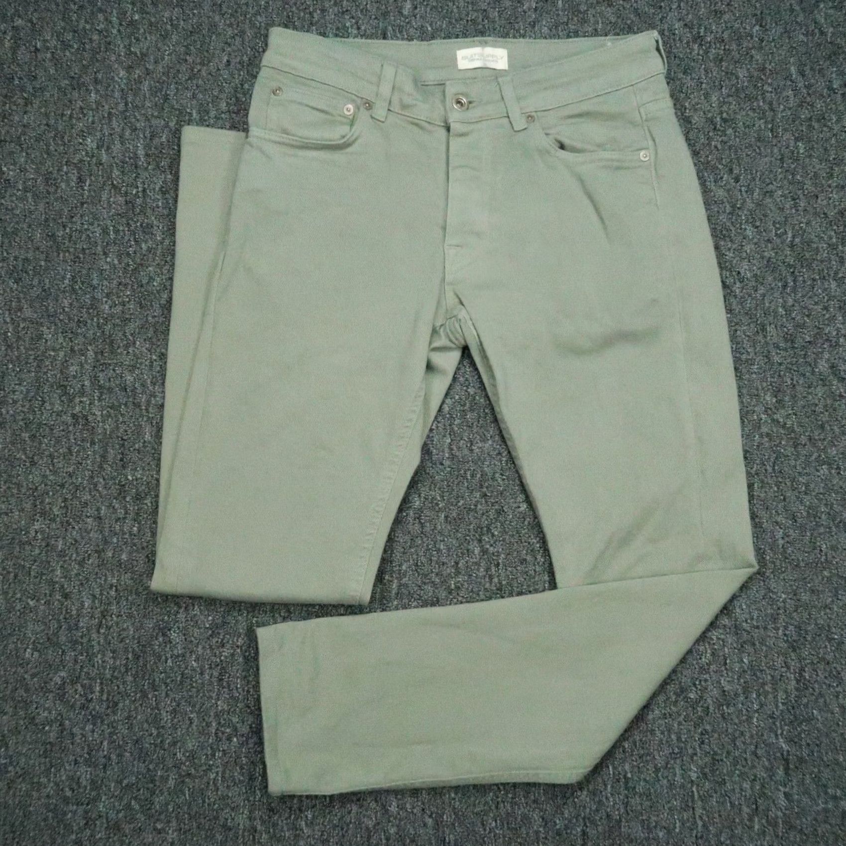 Suitsupply Suitsupply Jeans Mens 28x30 Green 5-Pocket Denim Button Fly Stretch Italy Regular Capable Size US 28 / EU 44 - 2 Thumbnail