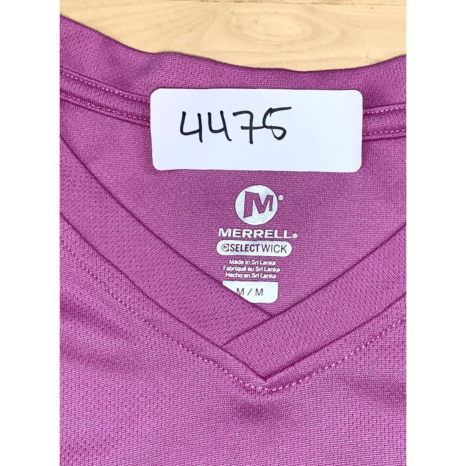 Merrell Merrill Select Wick Women's Eco Tech Top M Purple Pink Activewear T-Shirt V-Neck Casual Athletic UV Breathable Logo Size M / US 6-8 / IT 42-44 - 3 Thumbnail