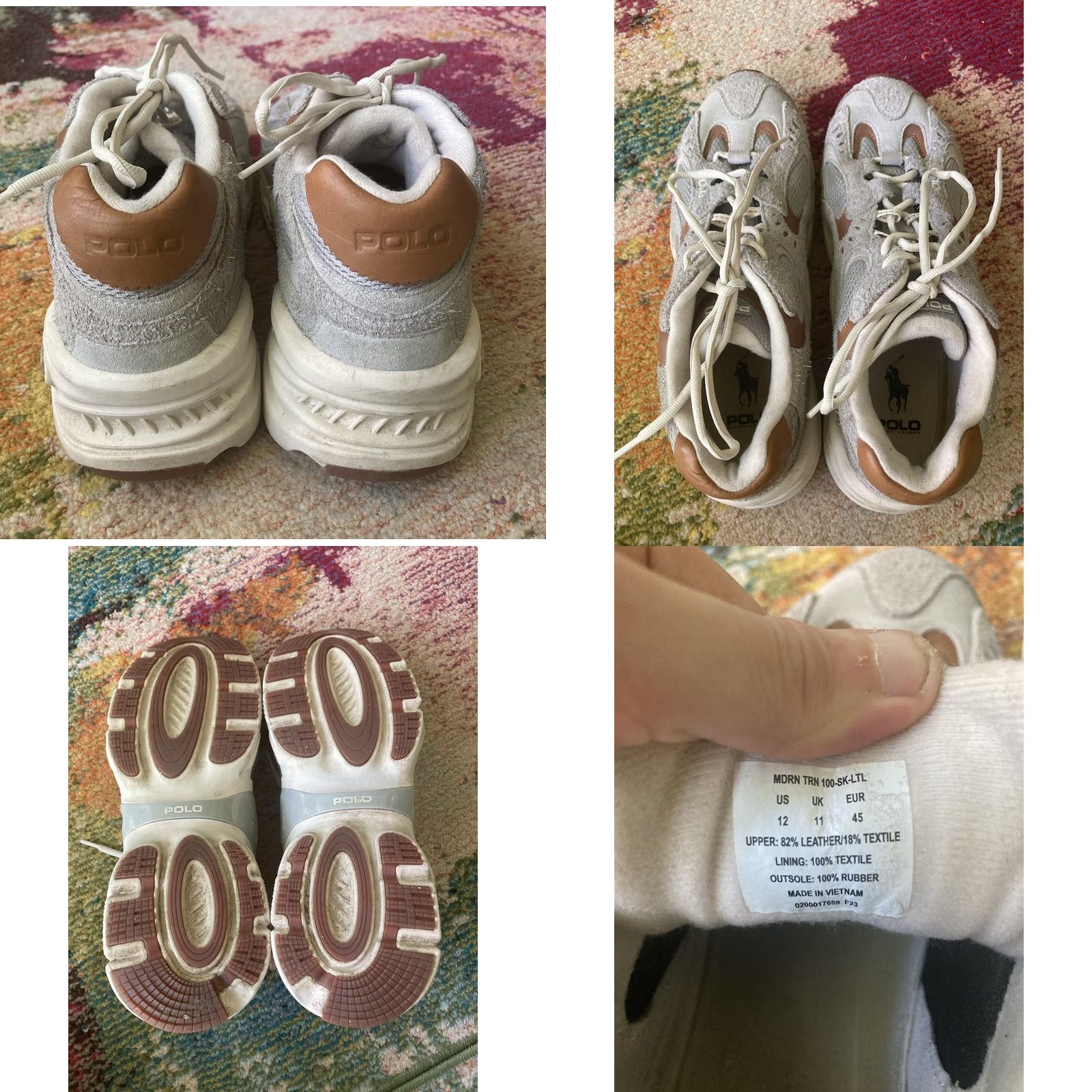 Polo Ralph Lauren Polo Ralph Lauren Shoes Mens Size 12 US Modern Trainer 100 Gray Suede Sneakers Shoes Size US L / EU 52-54 / 3 - 8 Thumbnail