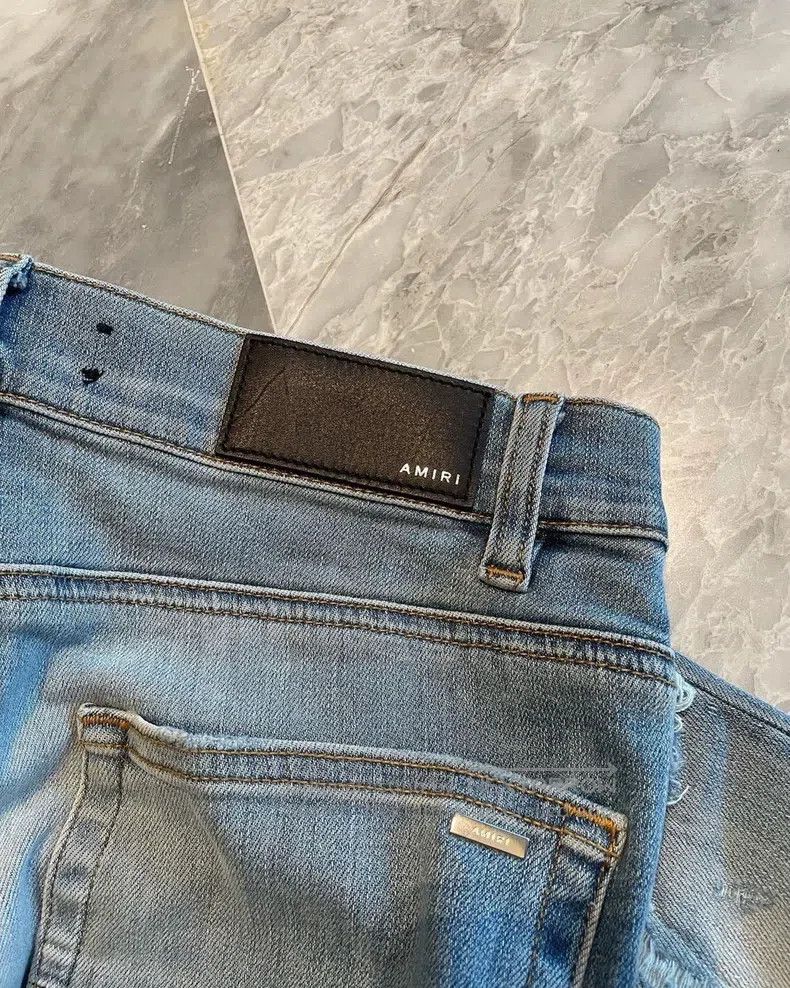 Amiri Amiri Size 32 Blue patchwork Thrash jeans Size US 32 / EU 48 - 3 Thumbnail