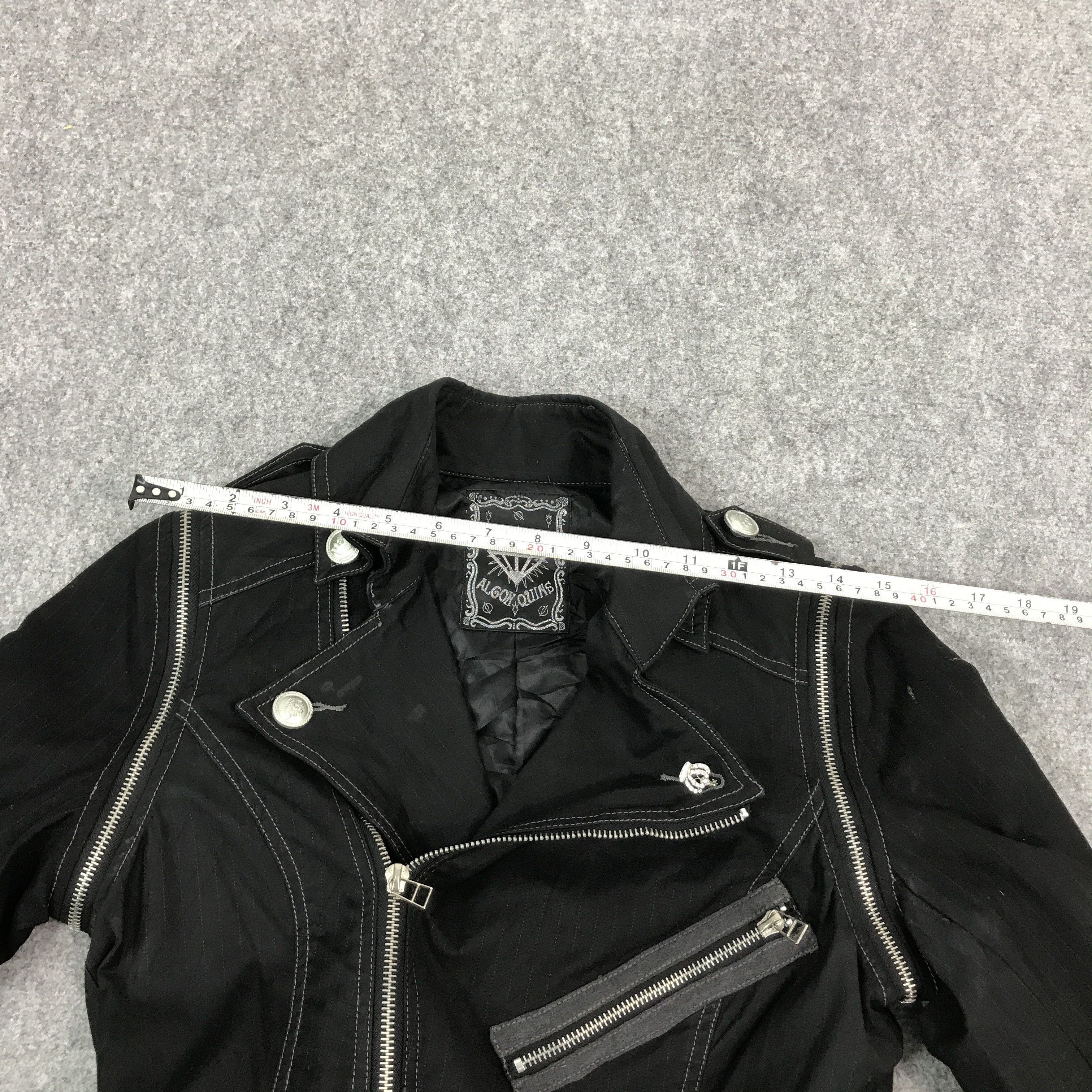Designer × Japanese Brand Japan punk algon quins black zipper style jacket Size US S / EU 44-46 / 1 - 8 Thumbnail