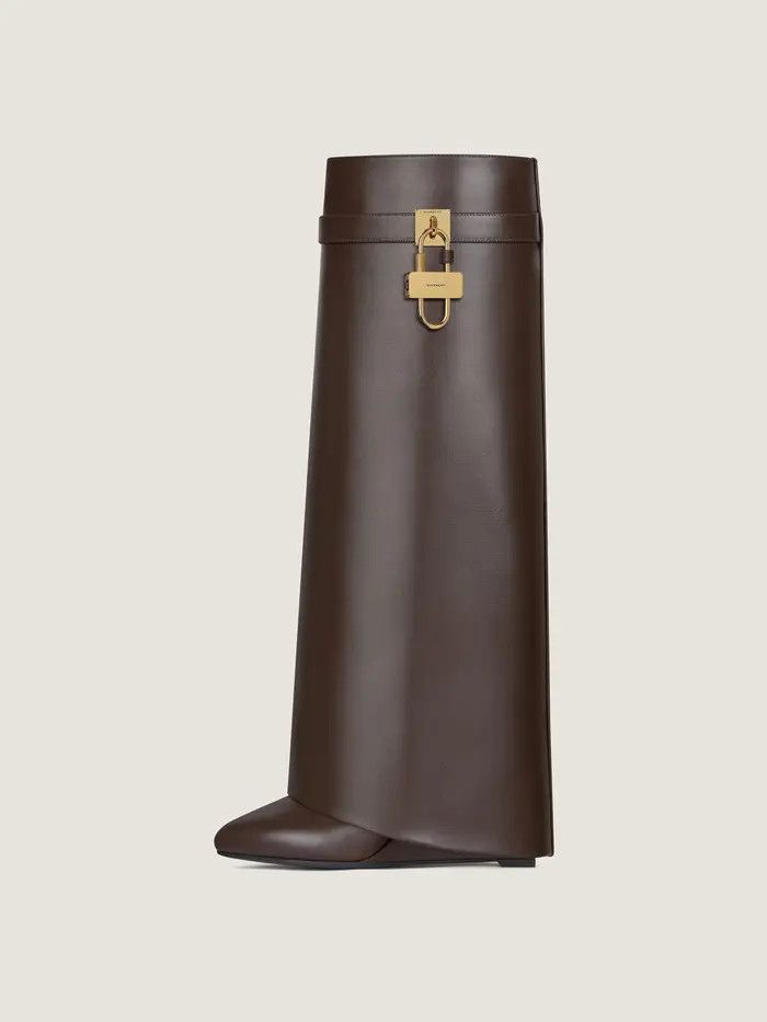 Givenchy os11x0226 Shark Lock Boots In Brown Size US 7 / IT 37 - 4 Thumbnail