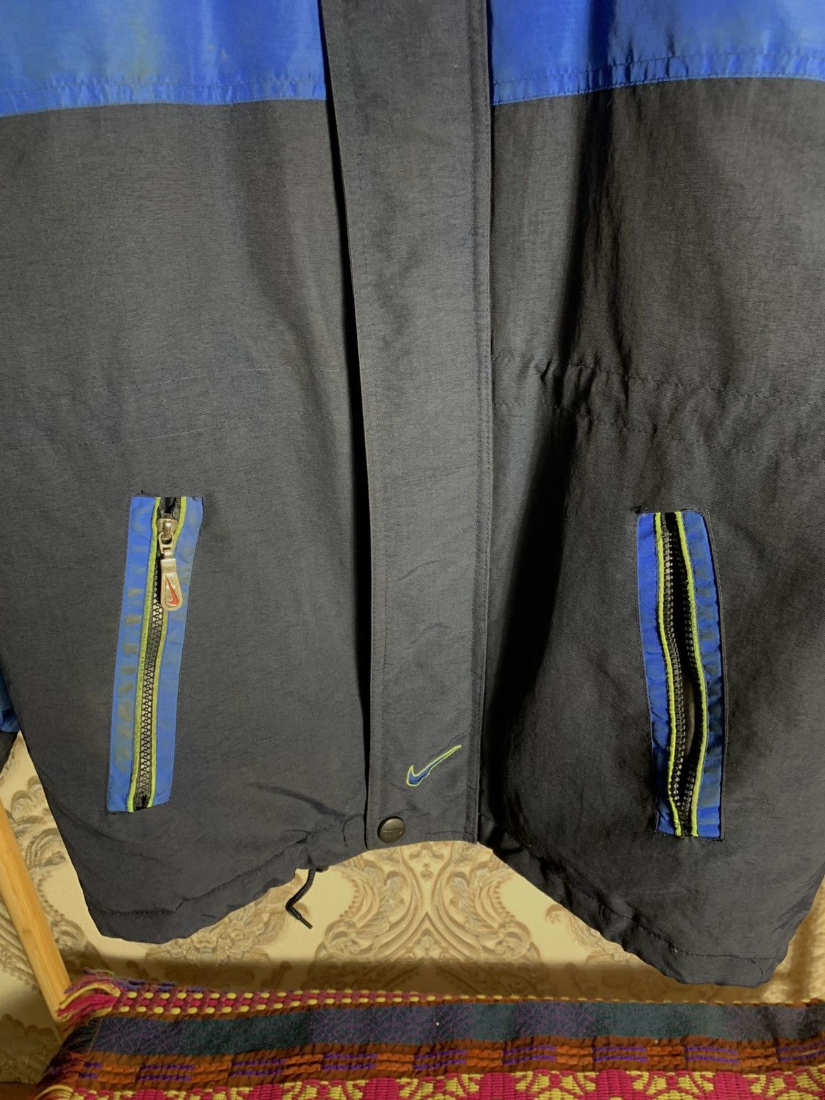 Vintage VERY RARE NIKE BIG LOGO SWOOSH RETRO JAKCET DRILL Y2K 90s Size US XXL / EU 58 / 5 - 4 Thumbnail